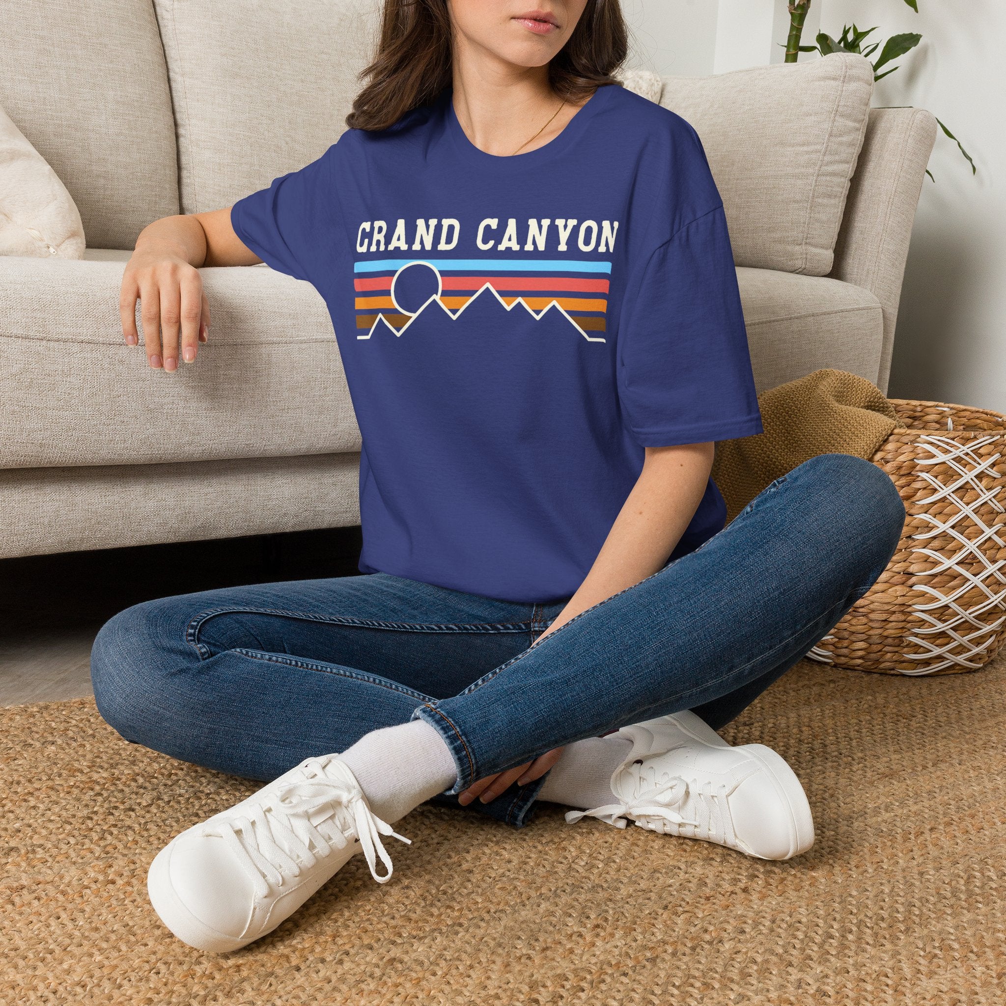 Grand Canyon Retro Sunset T-Shirt | Printed Front and Back National Park Landscape