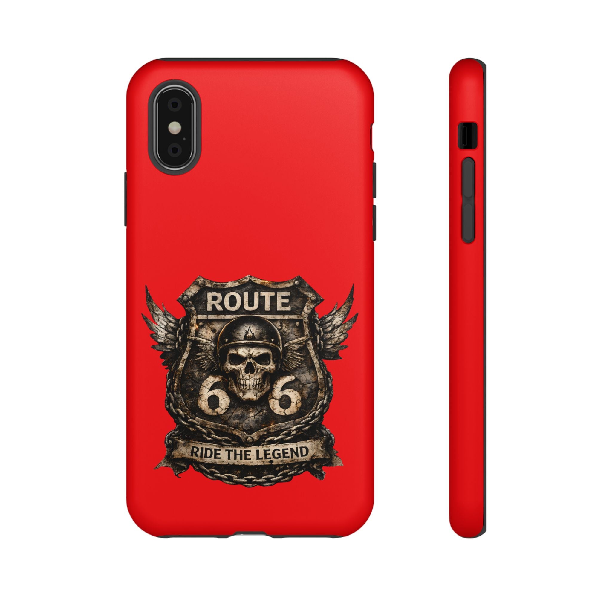 Route 66 Skull Helmet phone case | Motorcycle emblem, Ride the Legend
