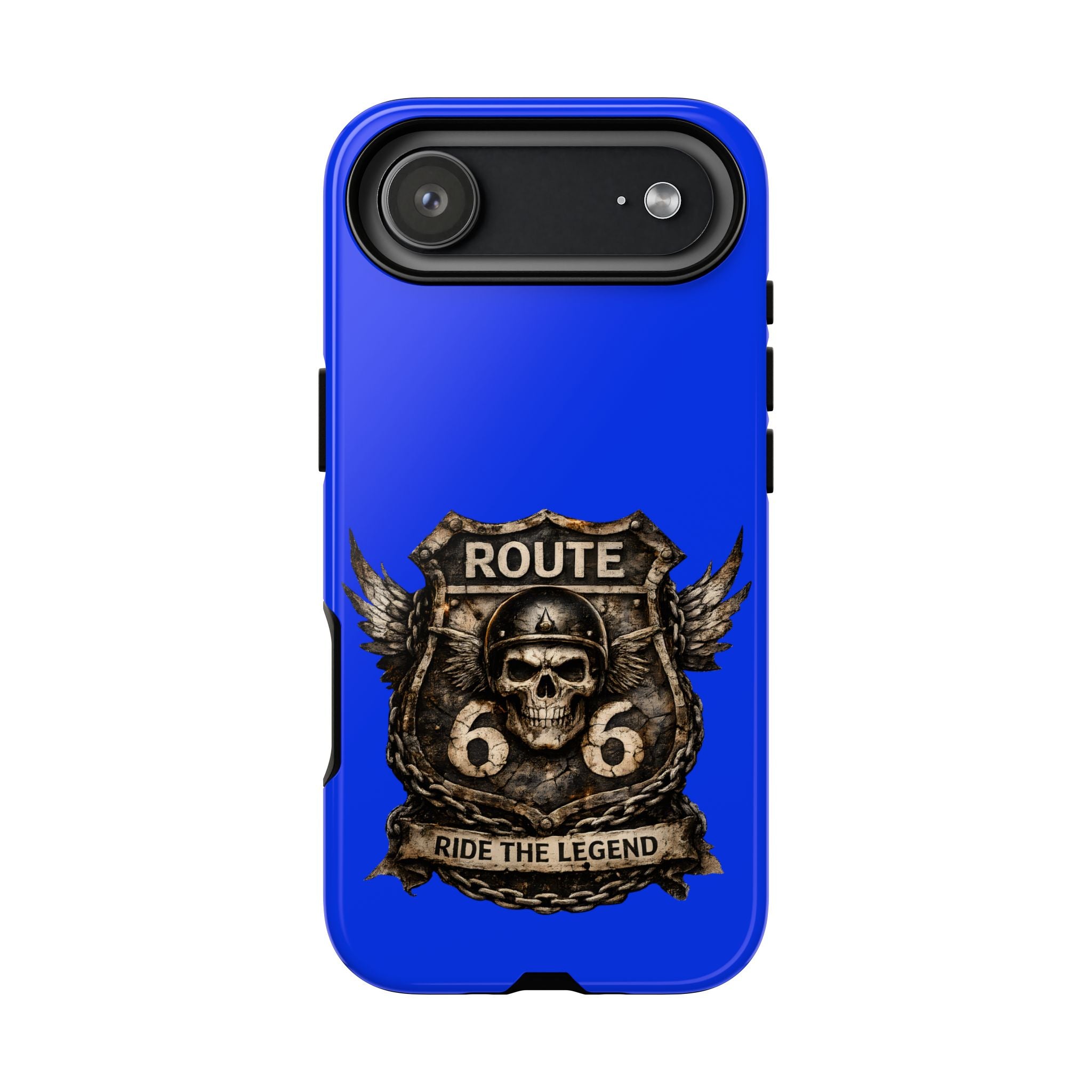 Route 66 Skull Helmet phone case | Motorcycle emblem, Ride the Legend