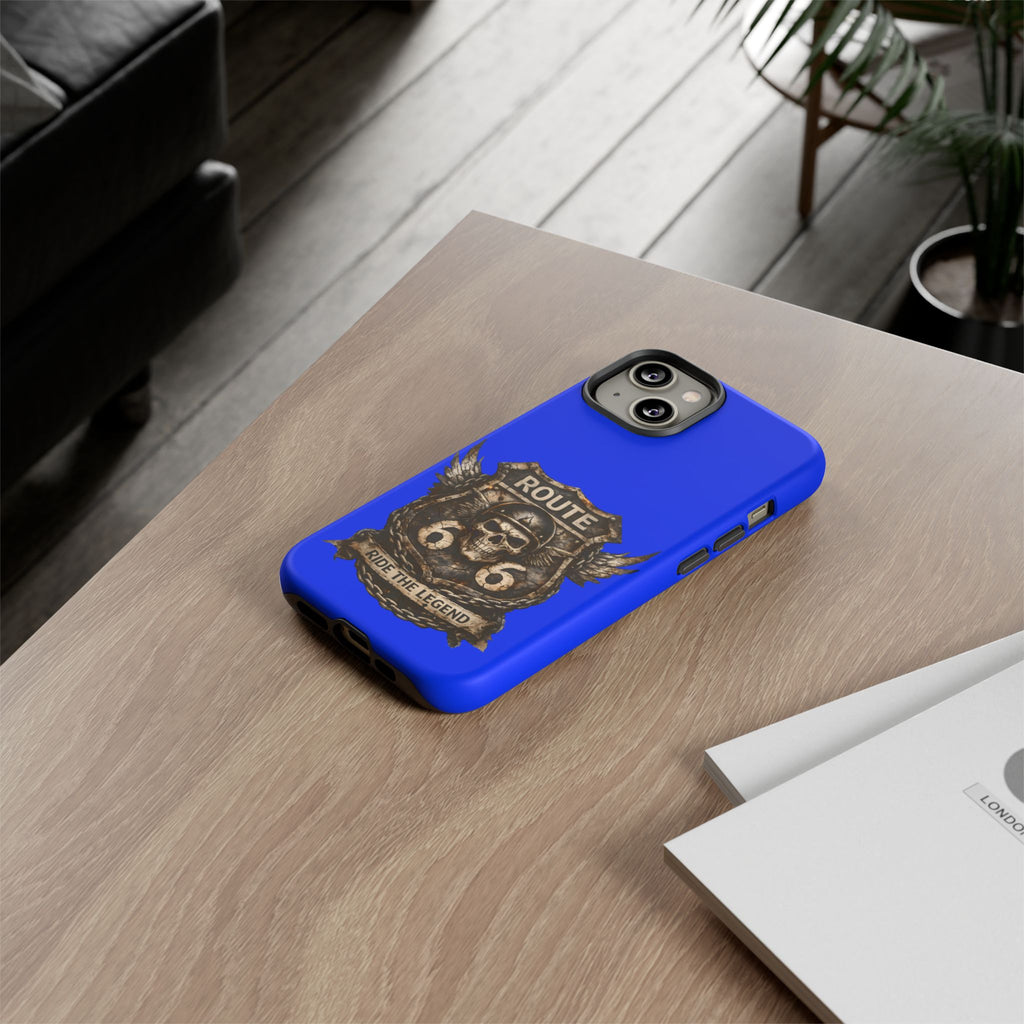 Route 66 Skull Helmet phone case | Motorcycle emblem, Ride the Legend