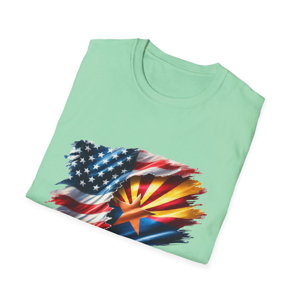 Arizona Flag with American Flag T-Shirt | Patriotic State Pride Tee