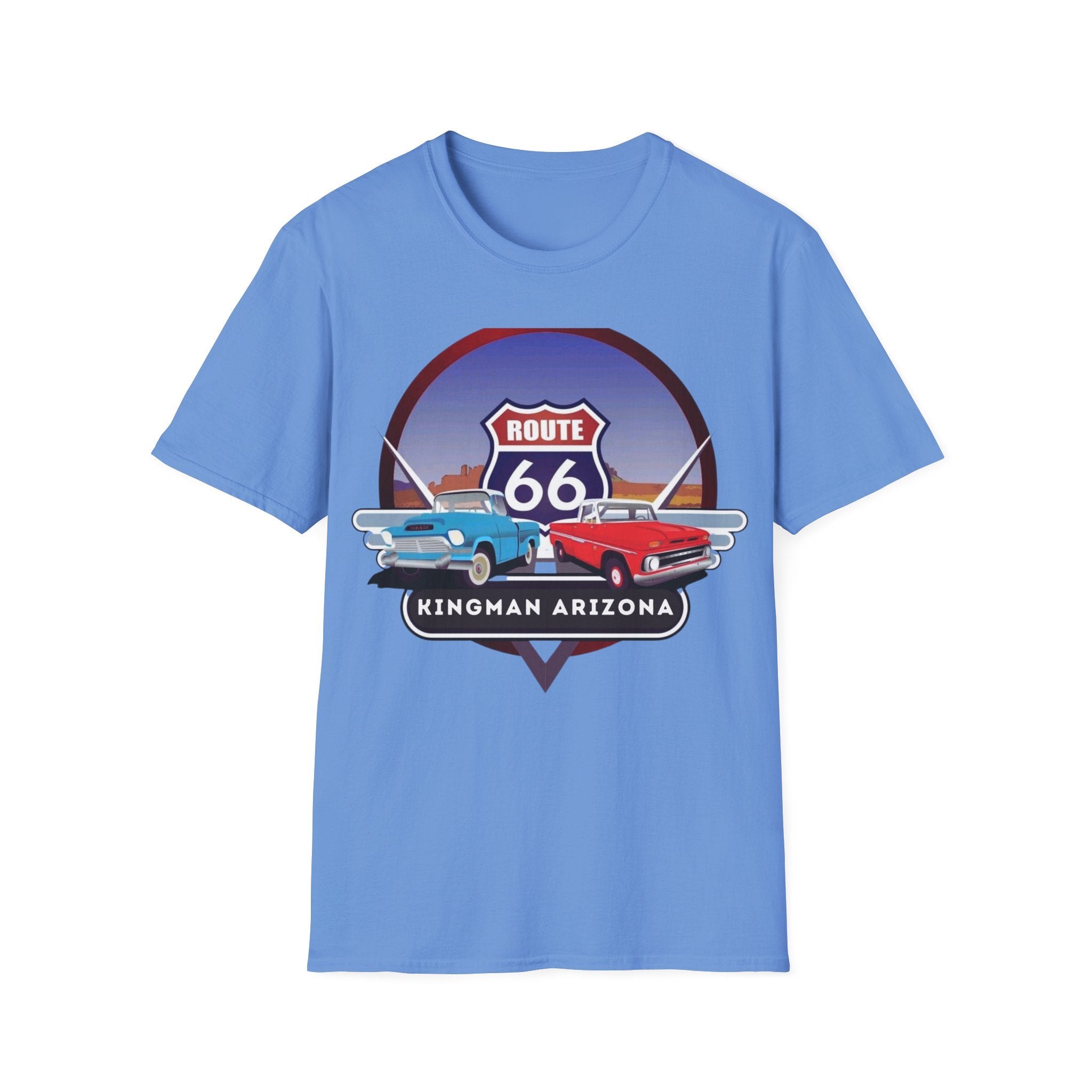 Route 66 Kingman Arizona Softstyle T-Shirt, Vintage Tee, Retro Shirt, Unisex Top, Gift for Travelers