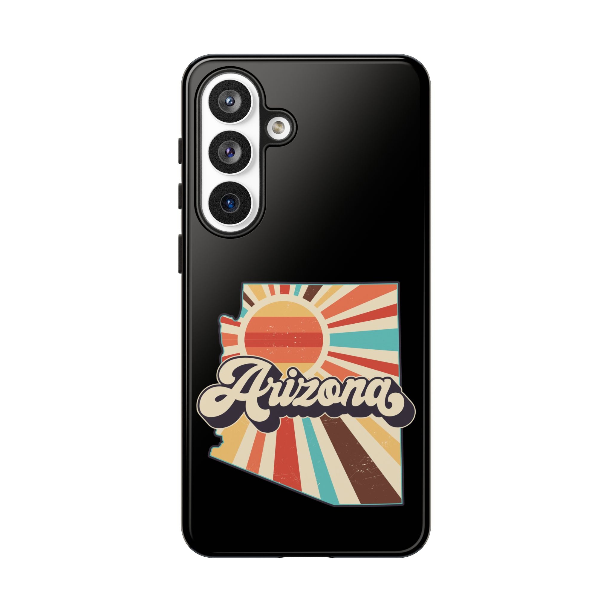 Arizona State Outline Retro Sunset Phone Case | AZ Tough Case