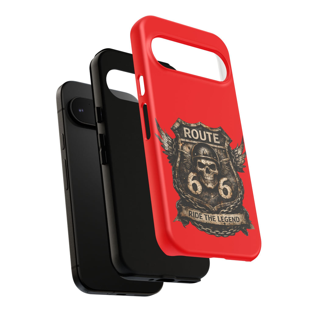 Route 66 Skull Helmet phone case | Motorcycle emblem, Ride the Legend
