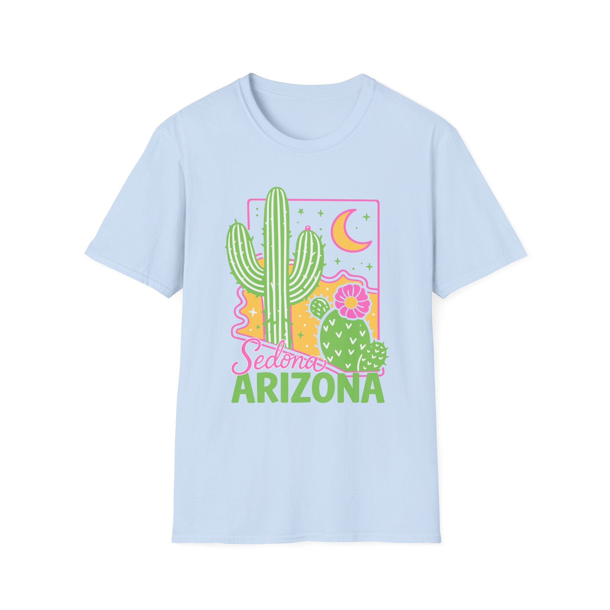 Sedona Arizona Cactus Graphic T-Shirt | Desert Floral Tee