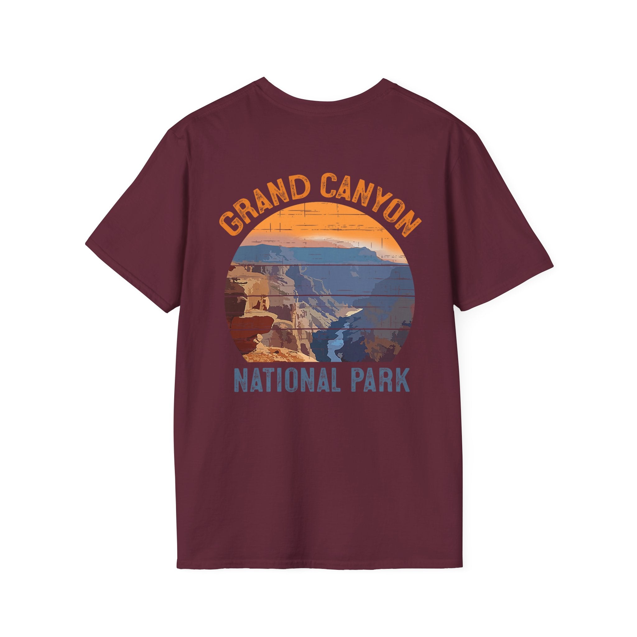 Grand Canyon Retro Sunset T-Shirt | Printed Front and Back National Park Landscape