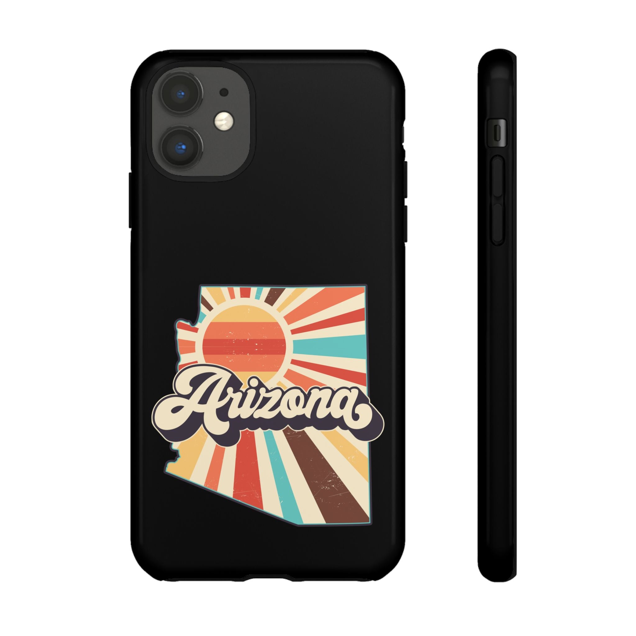 Arizona State Outline Retro Sunset Phone Case | AZ Tough Case