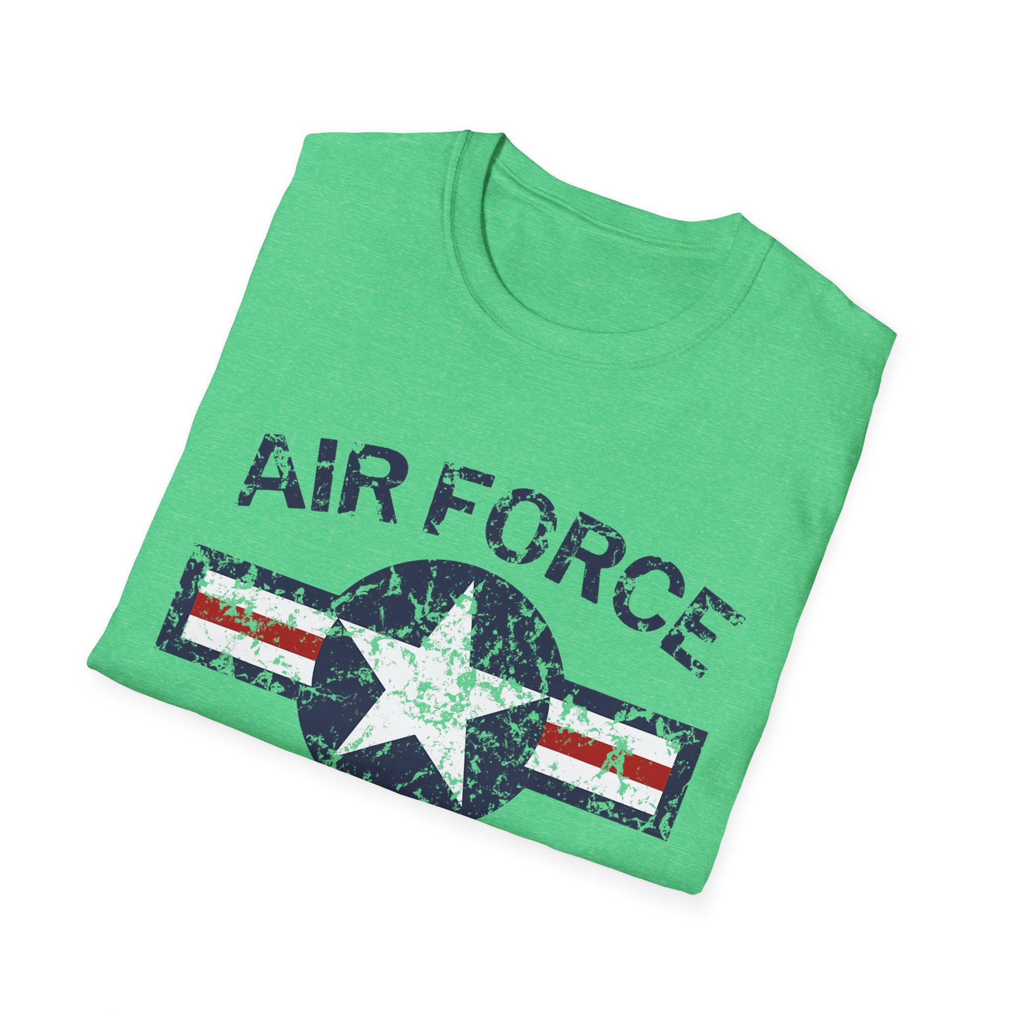 Air Force Veteran Distressed Logo T-Shirt | Military Star Stripe Tee