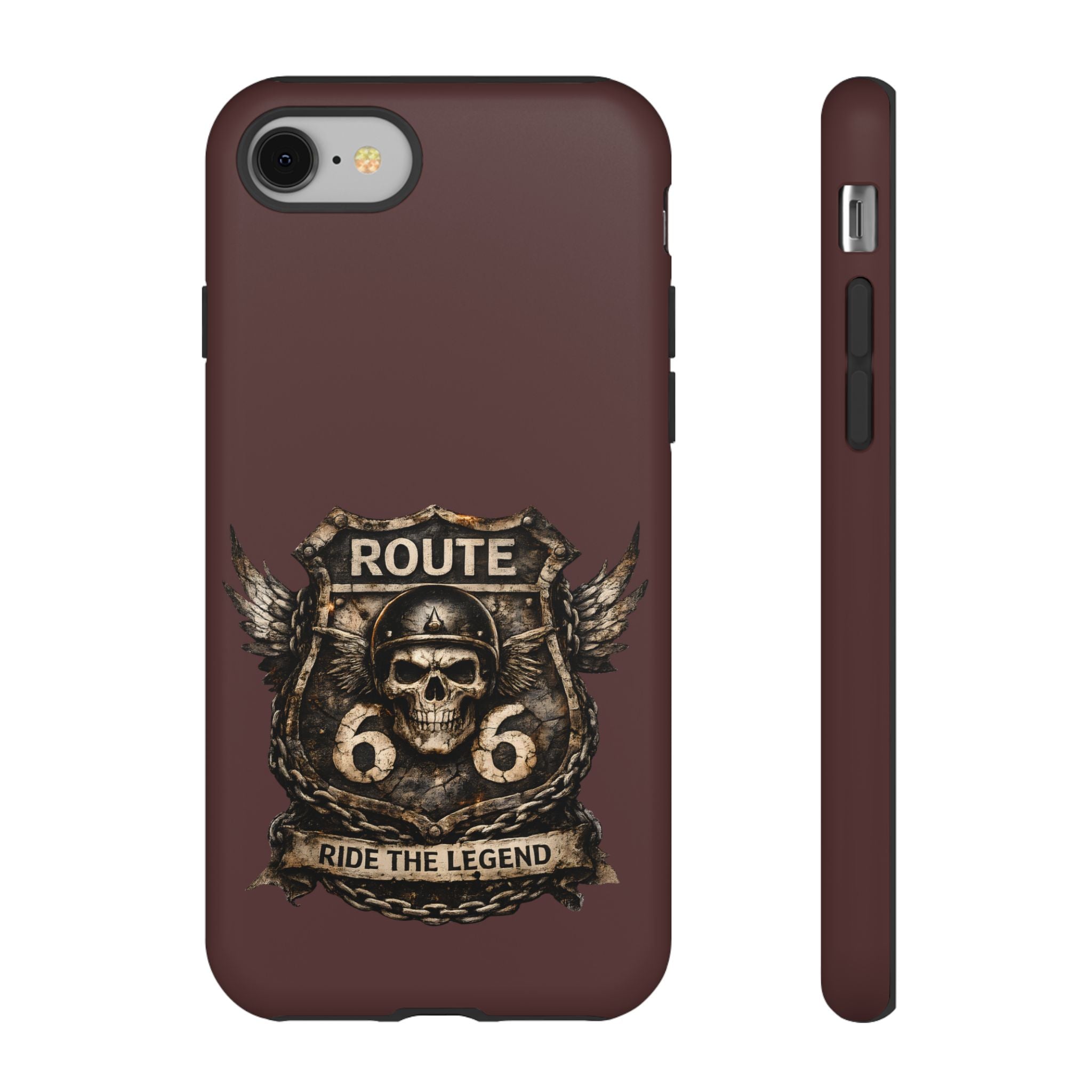 Route 66 Skull Helmet phone case | Motorcycle emblem, Ride the Legend