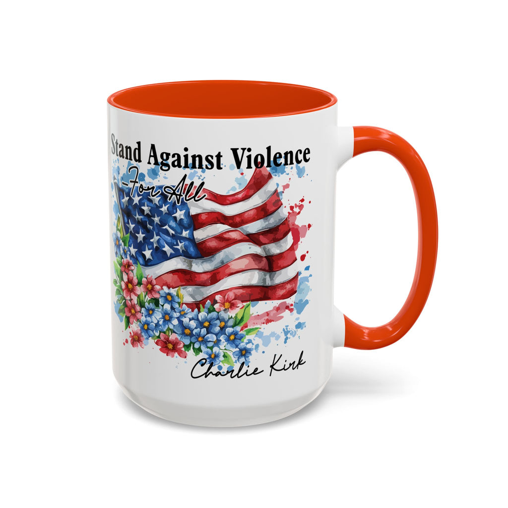 Charlie Kirk Patriotic Coffee Mugs for Inspiration, Stand Against Violence, Colorful Mugs, Gift for Activists, Tea Lovers, 4th of July