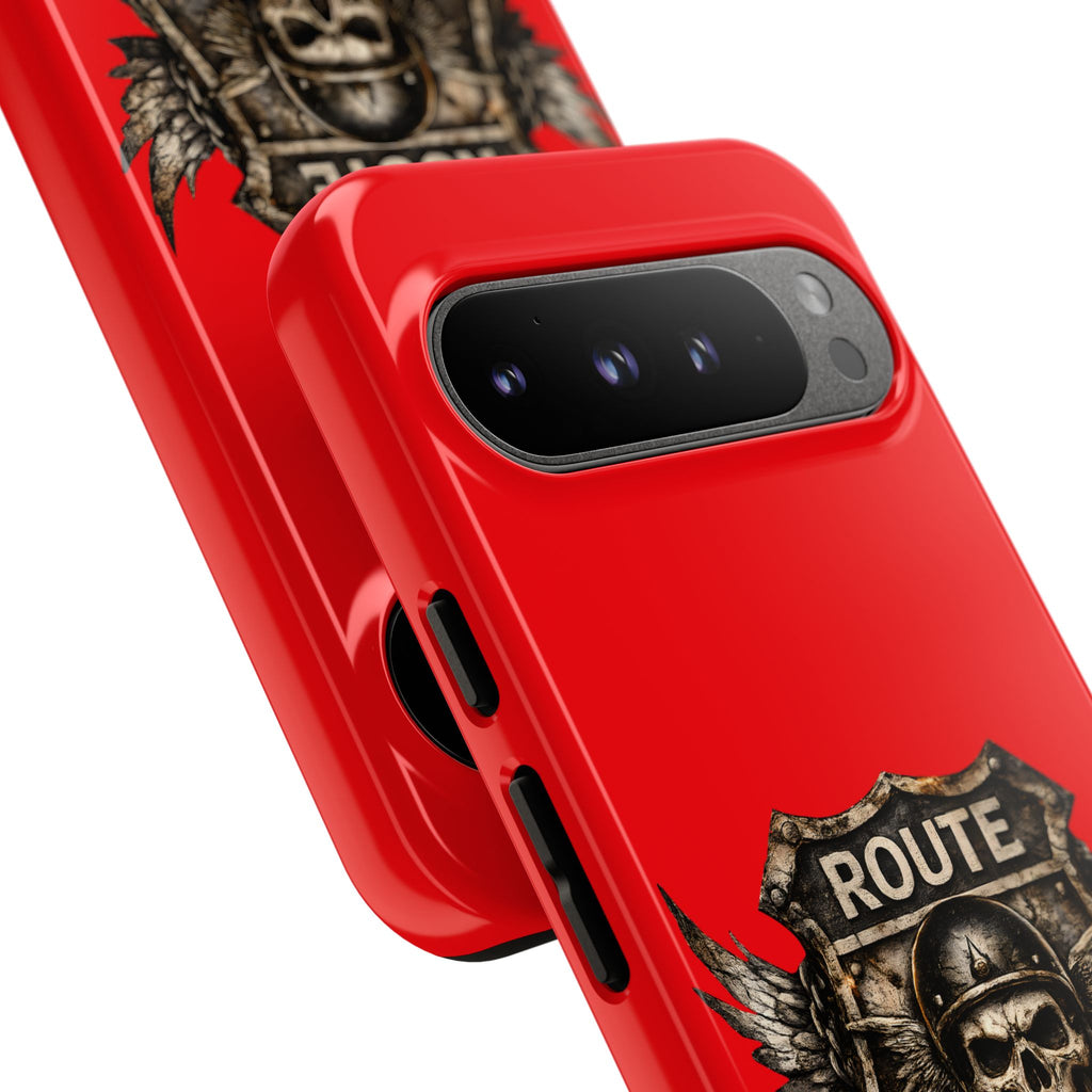 Route 66 Skull Helmet phone case | Motorcycle emblem, Ride the Legend