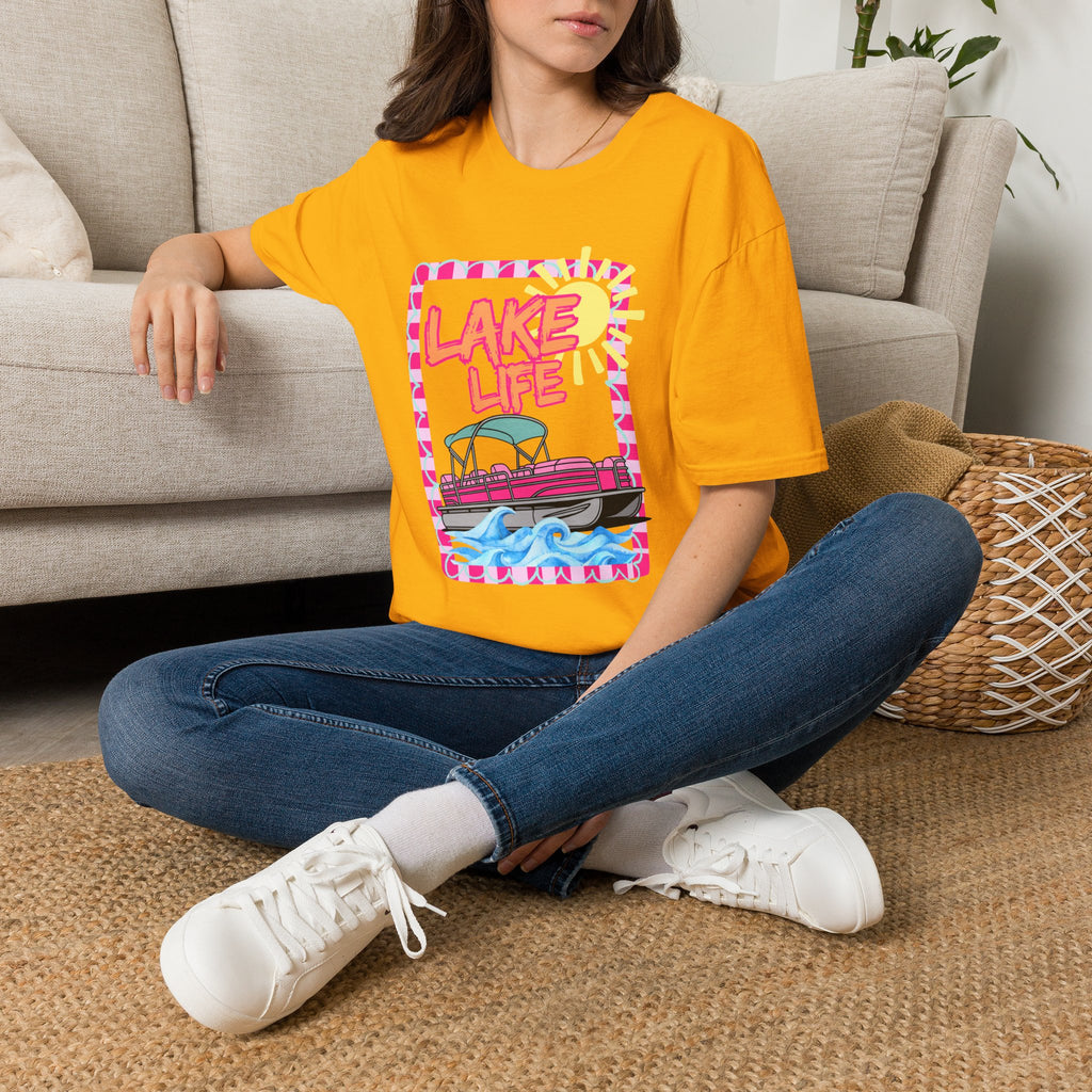 Lake Life Pontoon Boat T-Shirt | Summer Lake Vibes