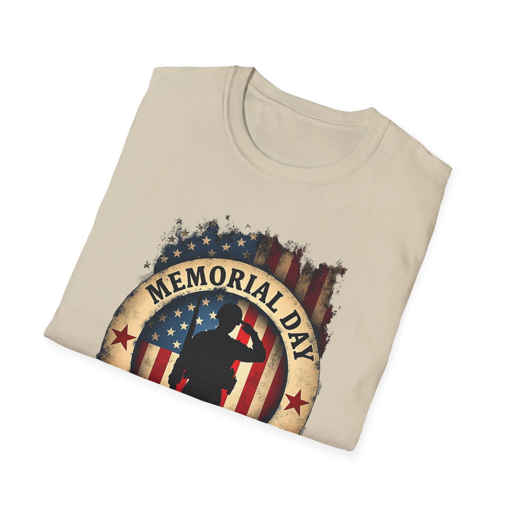 Memorial Day Remember & Honor T-Shirt | Soldier Silhouette American Flag
