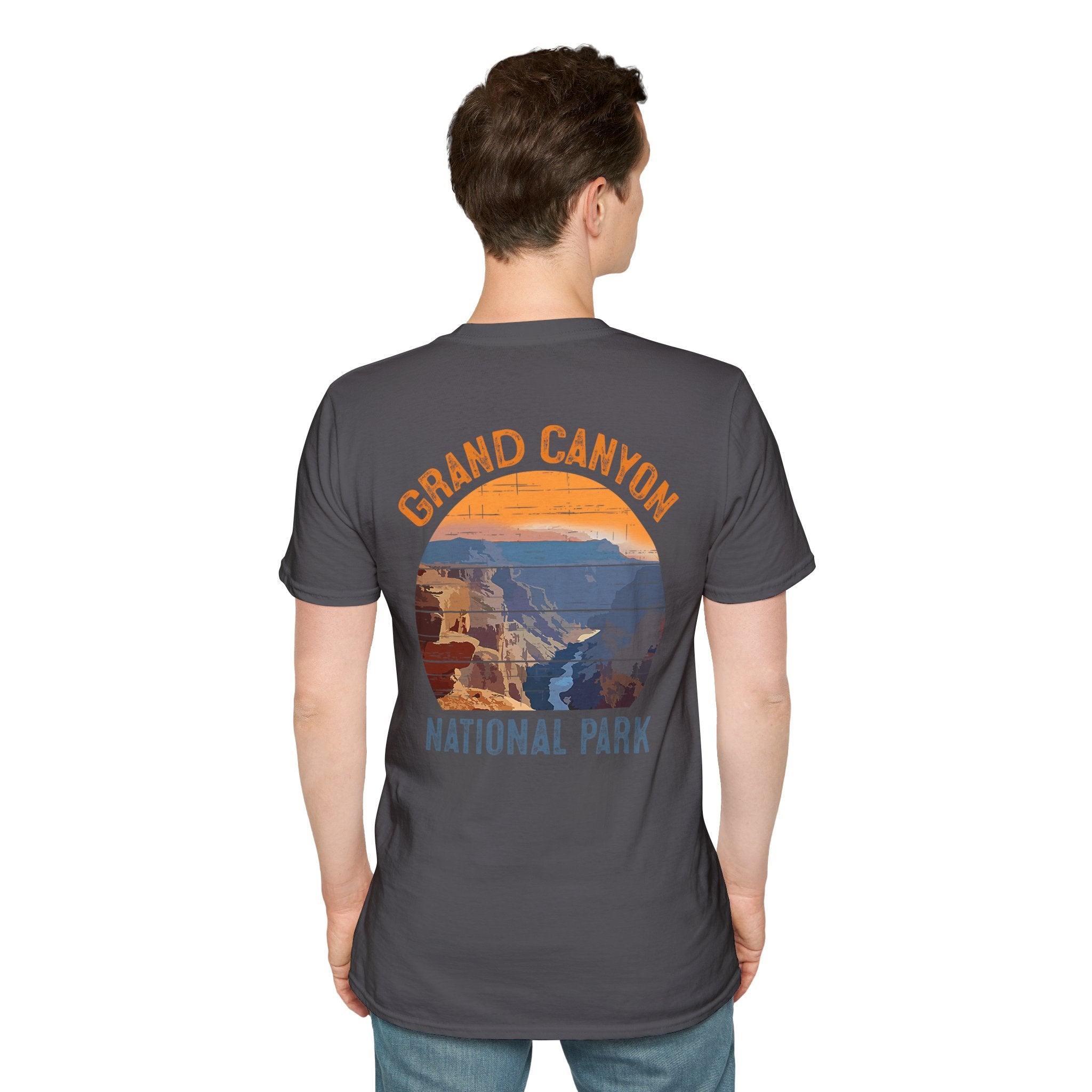 Grand Canyon Retro Sunset T-Shirt | Printed Front and Back National Park Landscape