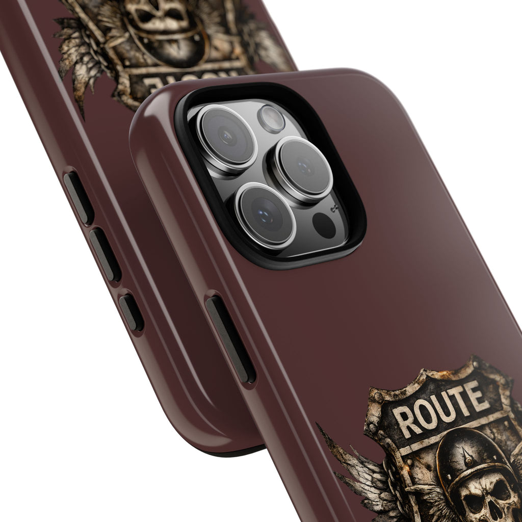 Route 66 Skull Helmet phone case | Motorcycle emblem, Ride the Legend