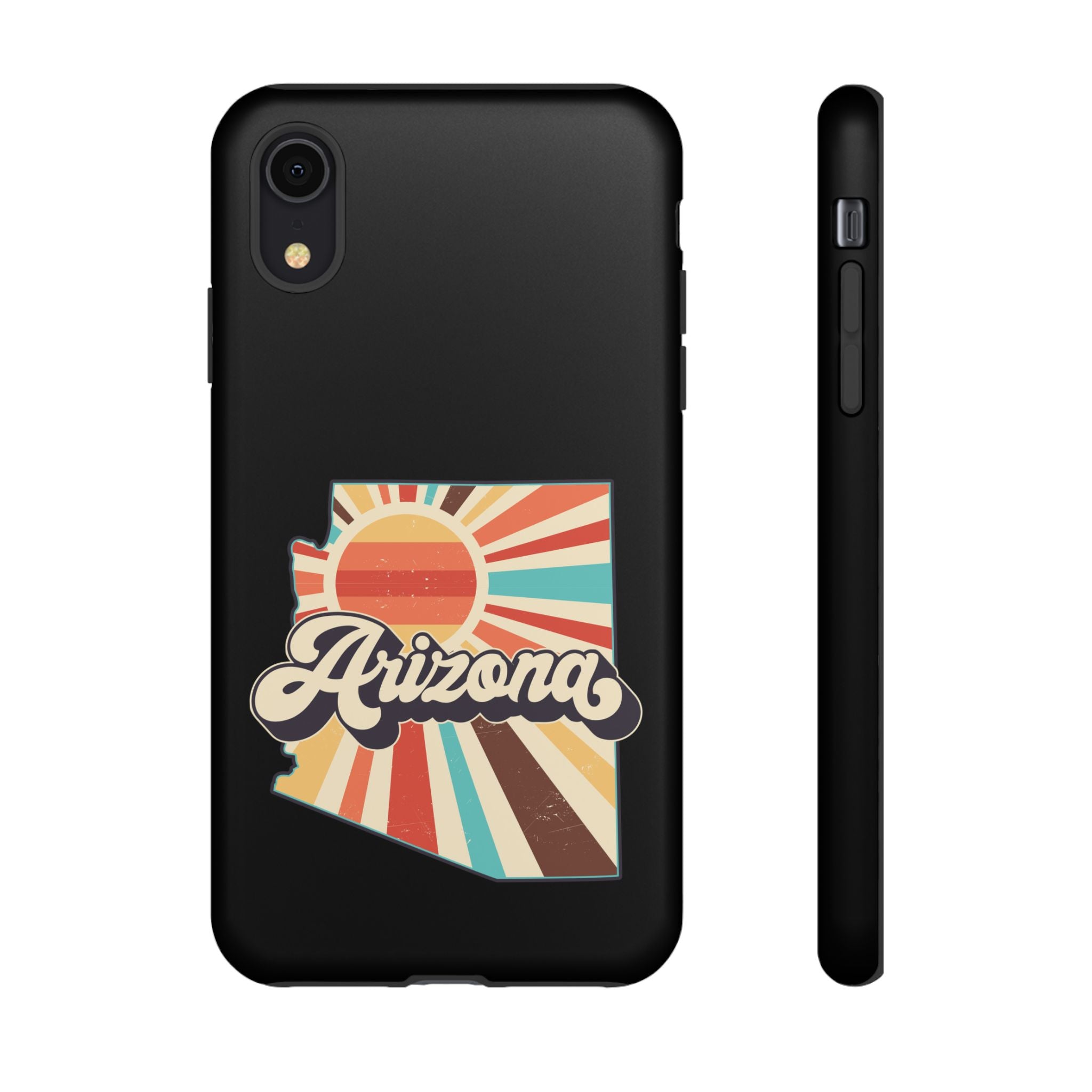 Arizona State Outline Retro Sunset Phone Case | AZ Tough Case