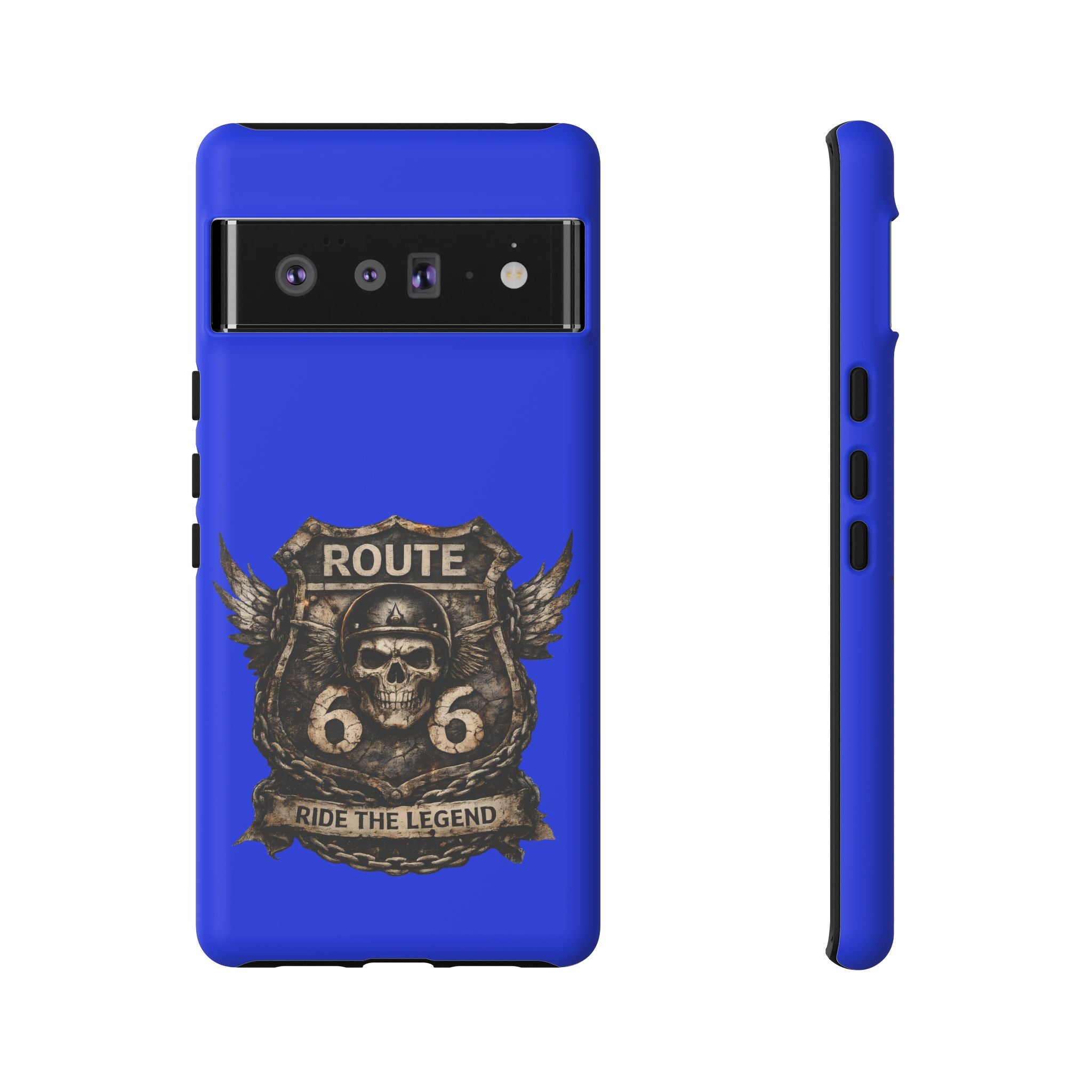 Route 66 Skull Helmet phone case | Motorcycle emblem, Ride the Legend