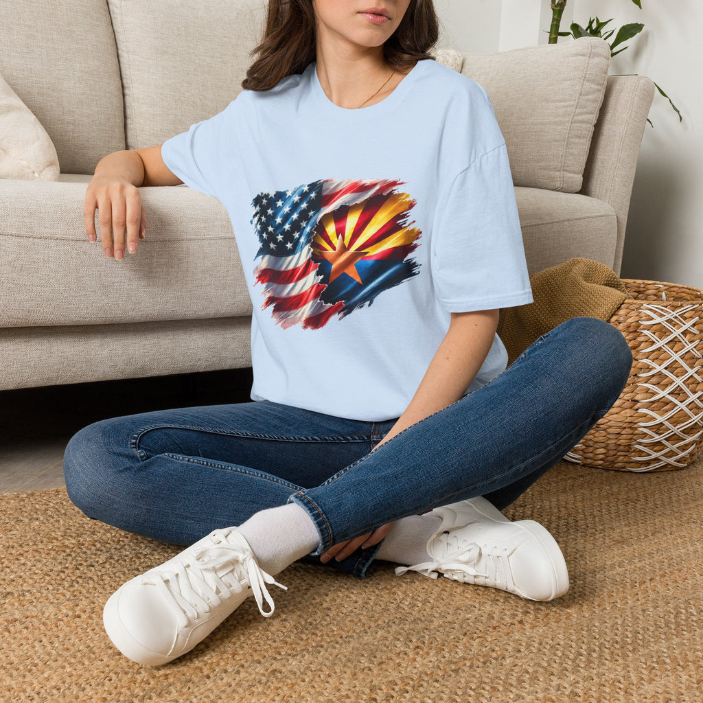 Arizona Flag with American Flag T-Shirt | Patriotic State Pride Tee
