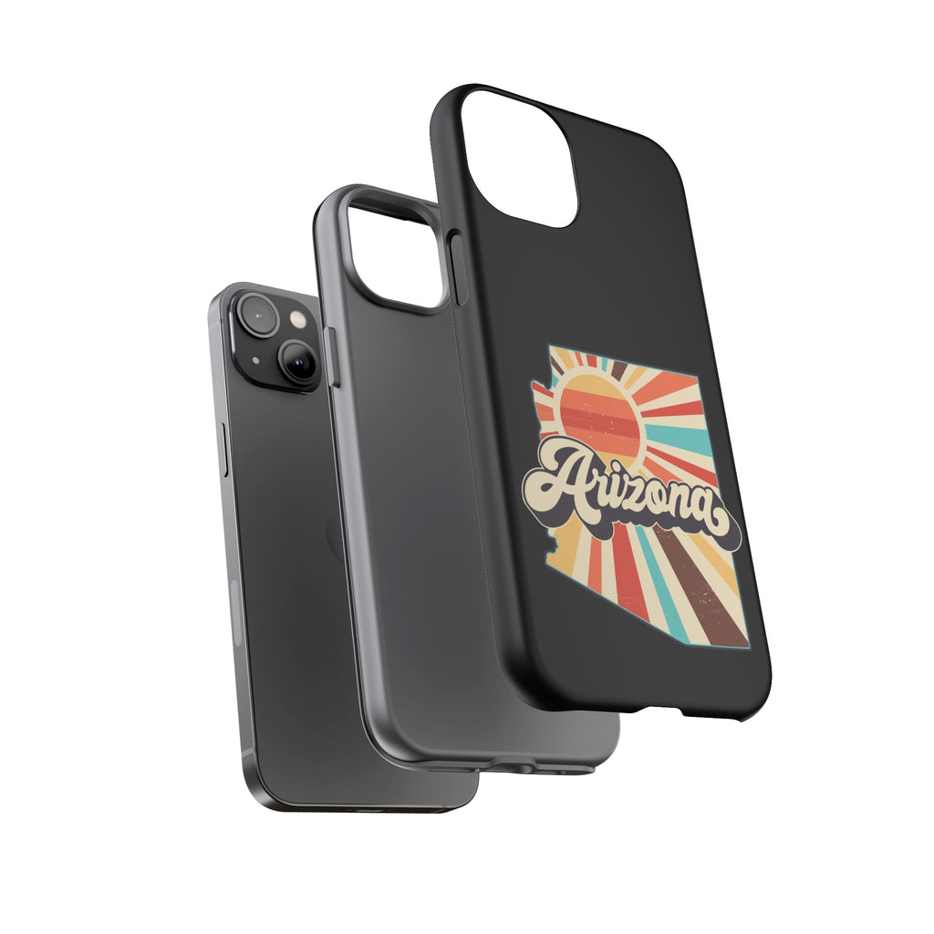 Arizona State Outline Retro Sunset Phone Case | AZ Tough Case
