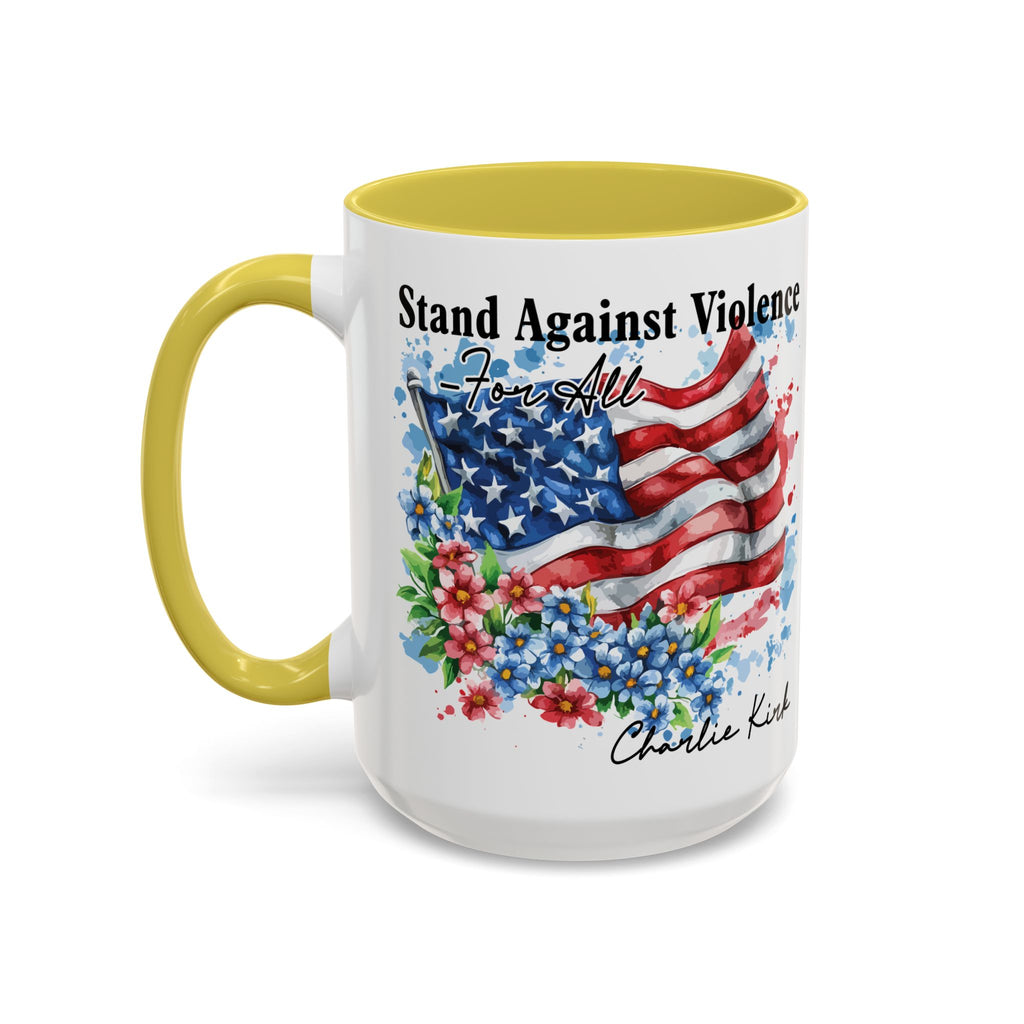 Charlie Kirk Patriotic Coffee Mugs for Inspiration, Stand Against Violence, Colorful Mugs, Gift for Activists, Tea Lovers, 4th of July