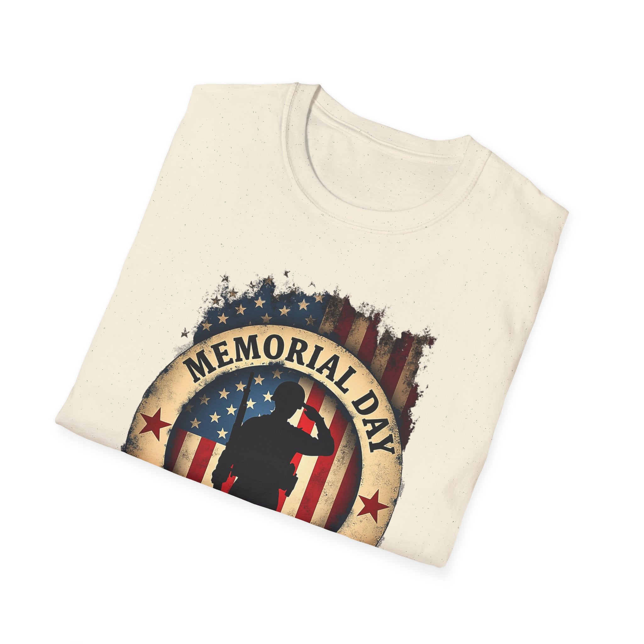 Memorial Day Remember & Honor T-Shirt | Soldier Silhouette American Flag