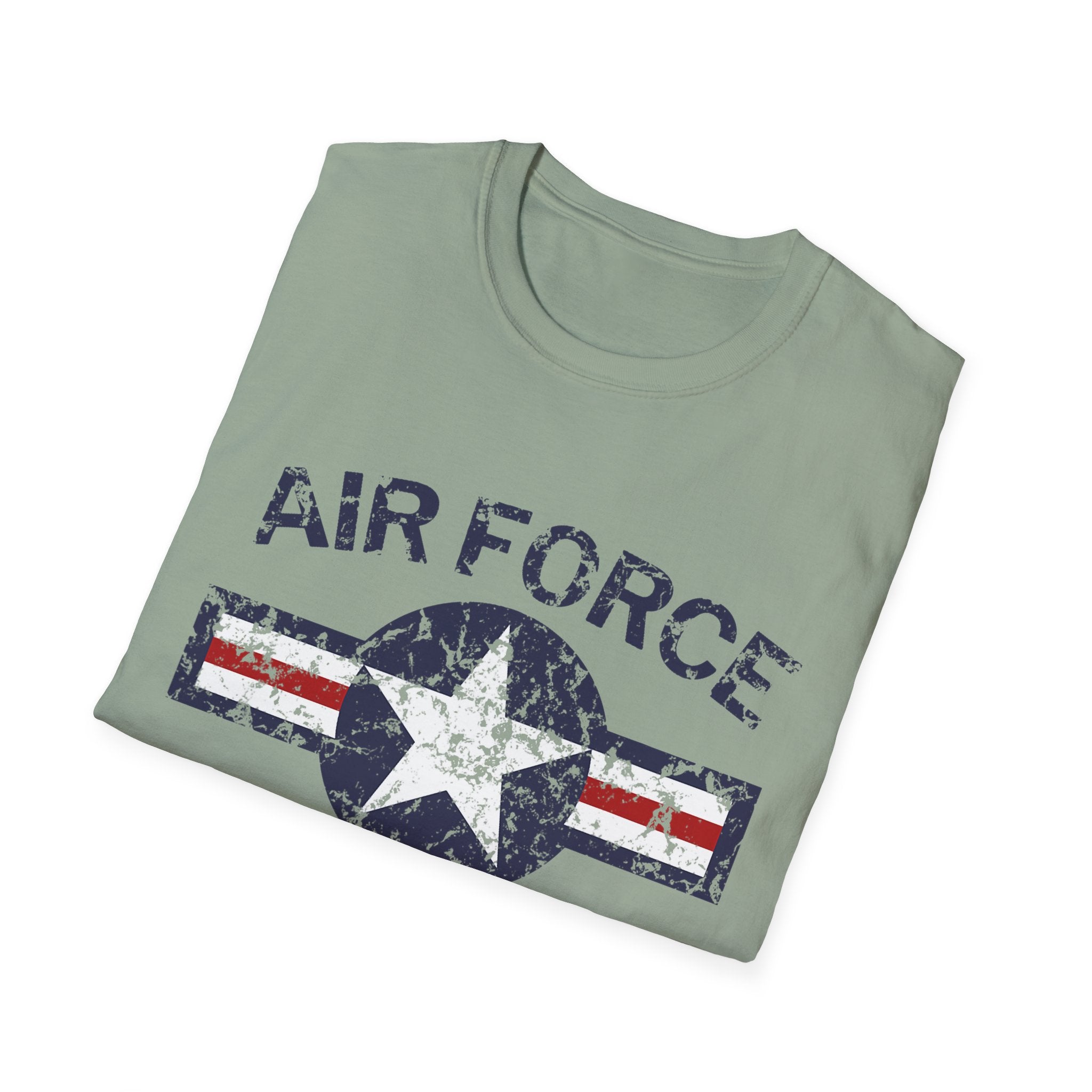 Air Force Veteran Distressed Logo T-Shirt | Military Star Stripe Tee