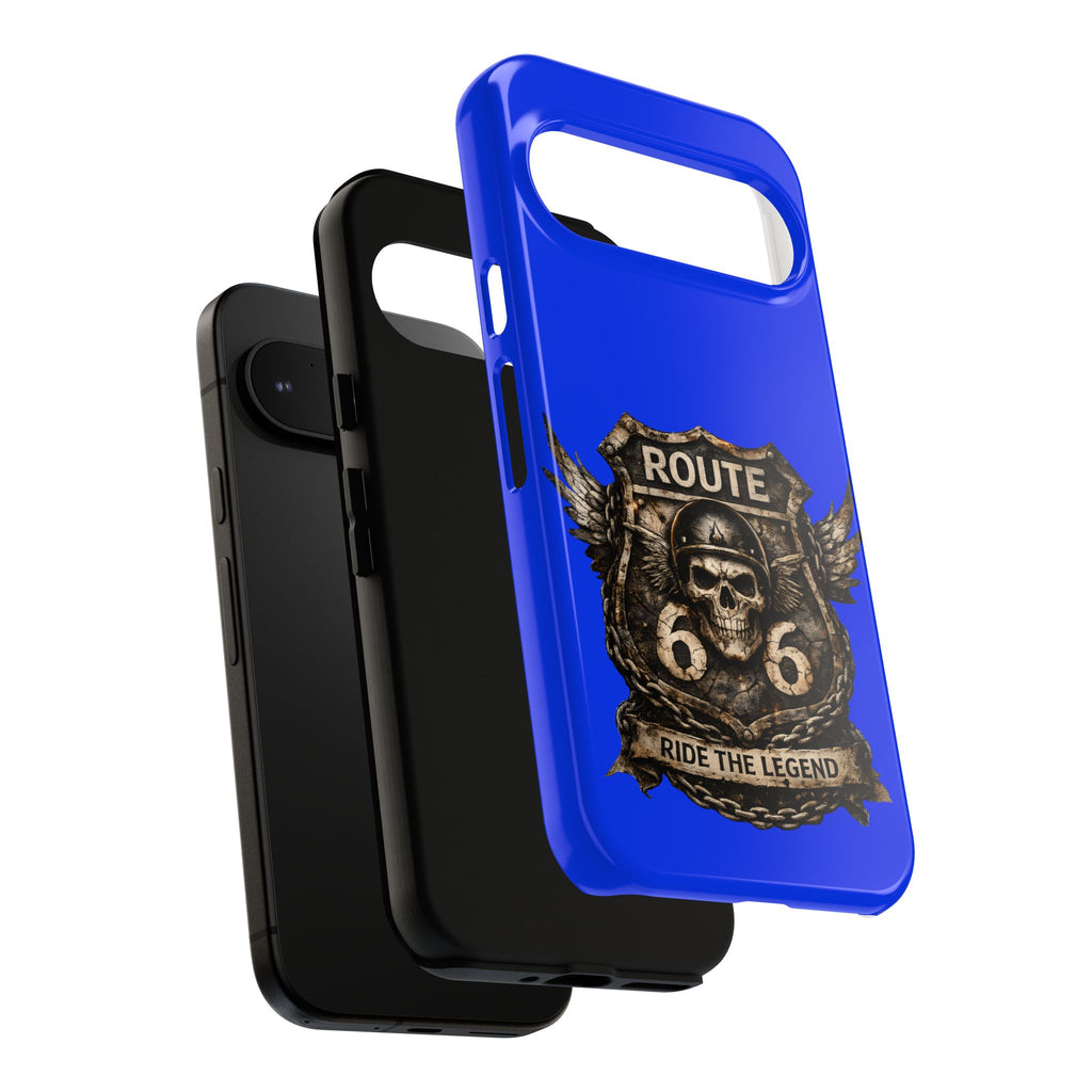 Route 66 Skull Helmet phone case | Motorcycle emblem, Ride the Legend