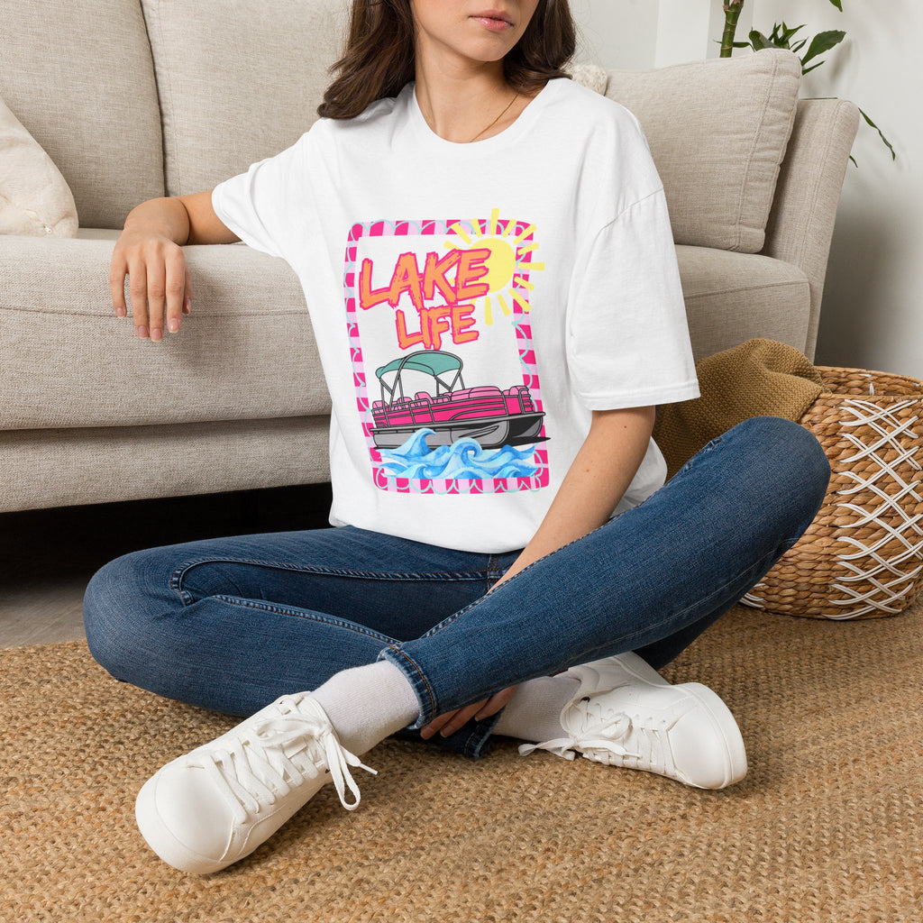 Lake Life Pontoon Boat T-Shirt | Summer Lake Vibes