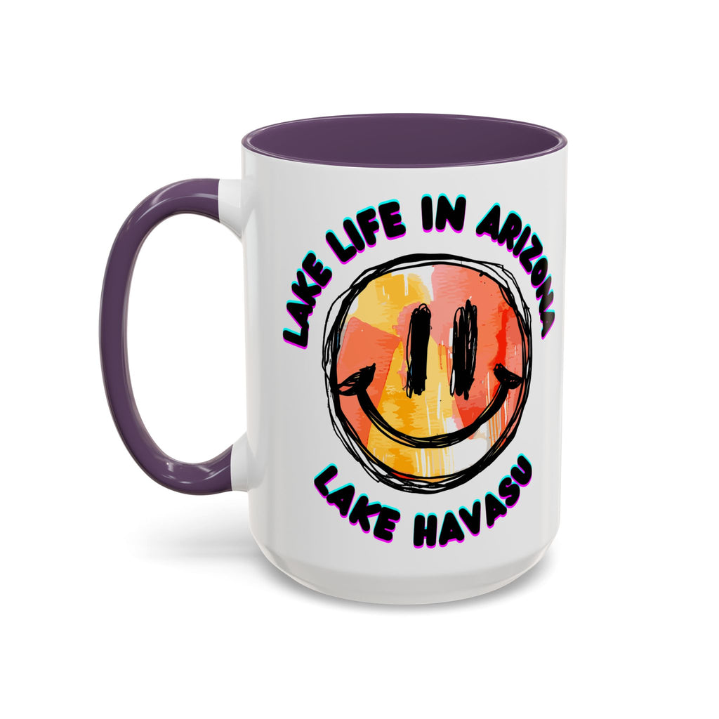 Lake Life in Arizona Smiley Mug | Lake Havasu Accent Coffee Mug
