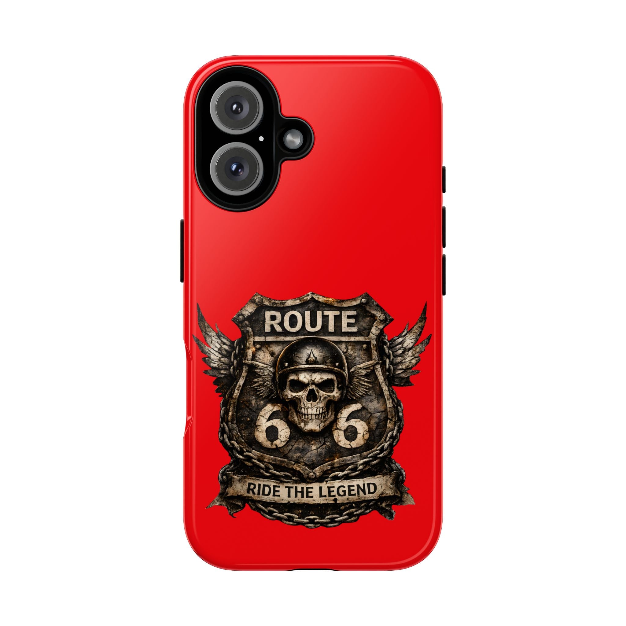 Route 66 Skull Helmet phone case | Motorcycle emblem, Ride the Legend