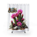 Arizona Floral Shower Curtain, Cactus Home Decor, AZ Southwest Bathroom, Bohemian Style, Unique Gift for Nature Lovers