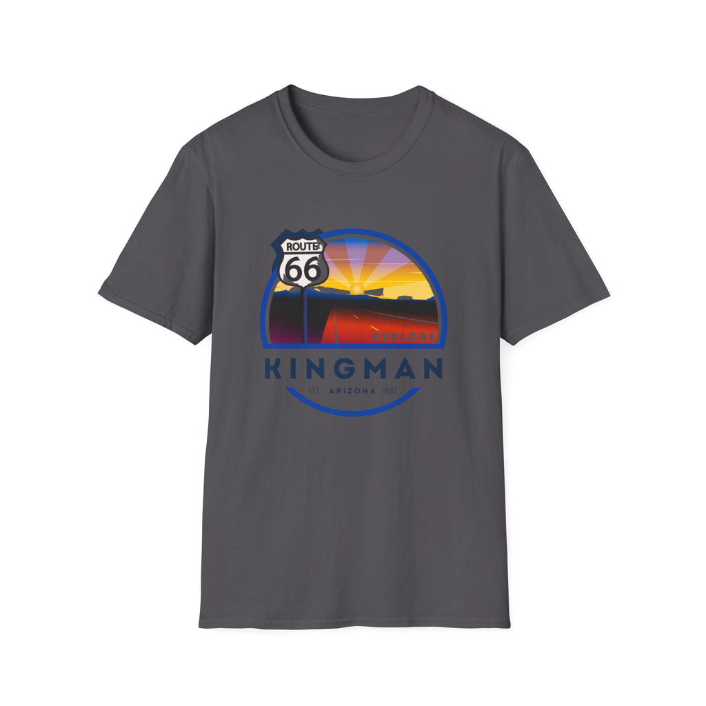 Route 66 City of Kingman Arizona Softstyle T-Shirt, Men Women Unisex Tee, Travel Souvenir Shirt, Vintage Road Trip Graphic Top, Retro