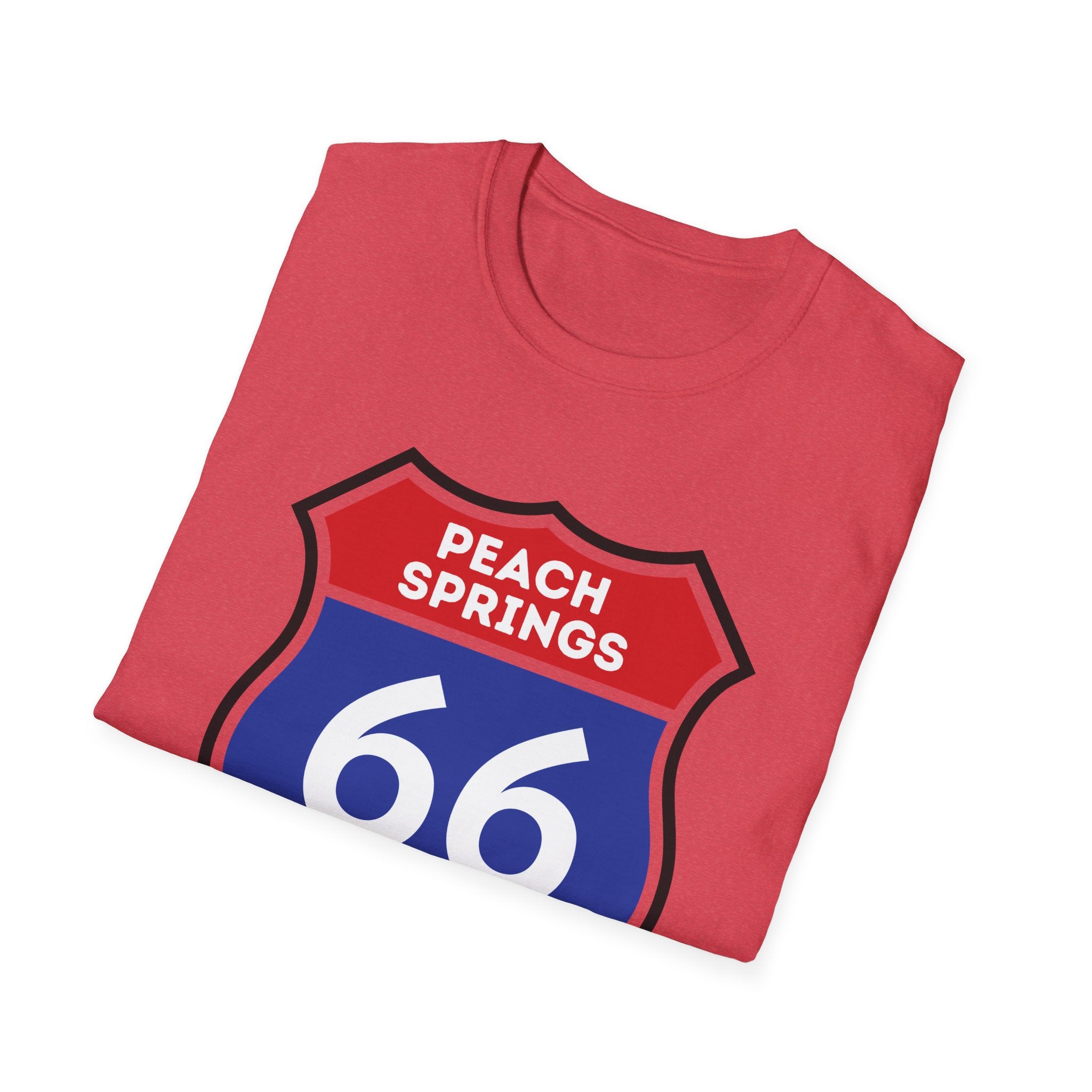 Peach Springs 66 Shield T-Shirt | Route 66 Road Sign Shirt