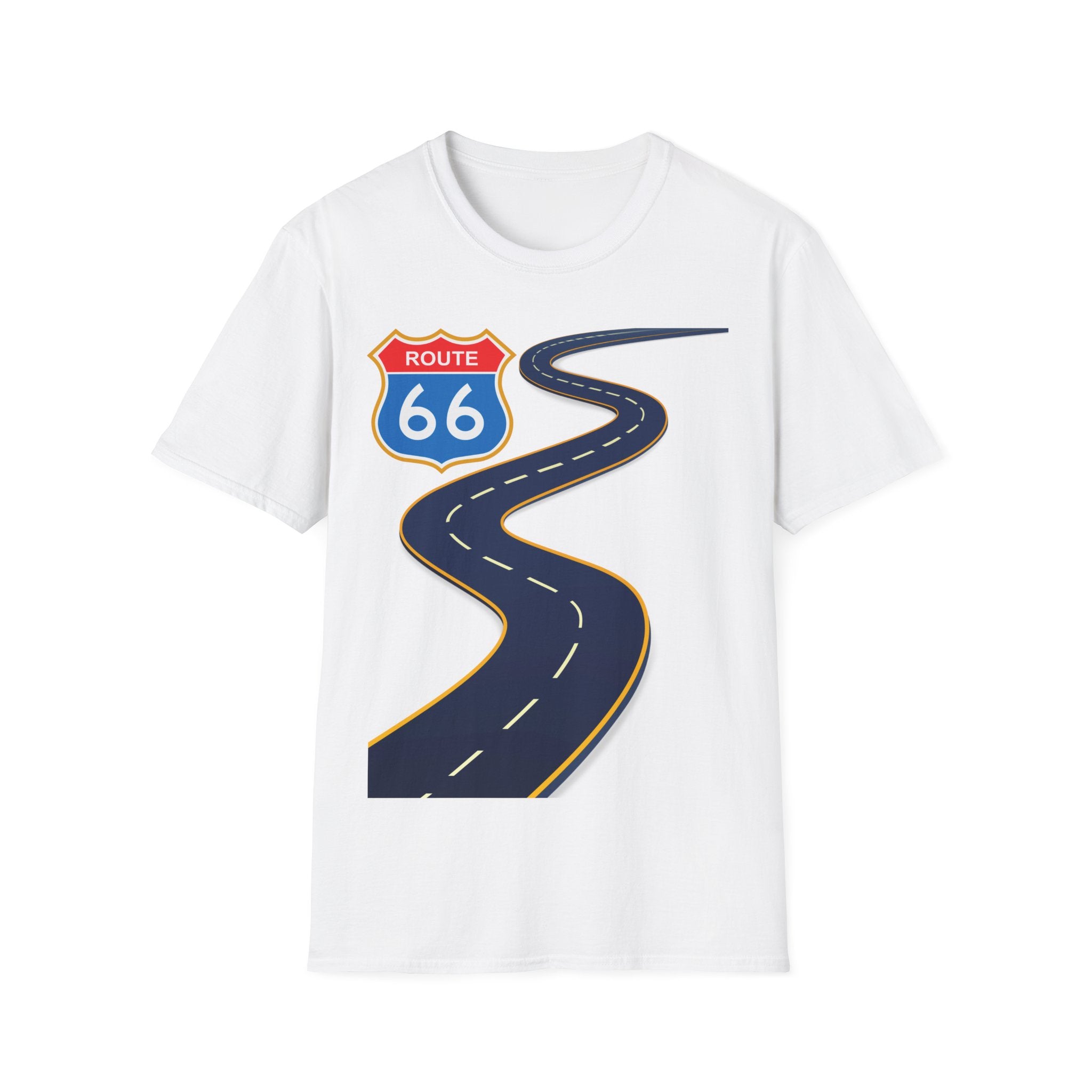 Route 66 Mens and Womans Softstyle T-Shirt, Retro Road Trip Tee, Vintage Highway Shirt, Travel Adventure Top, Unisex Graphic Tee