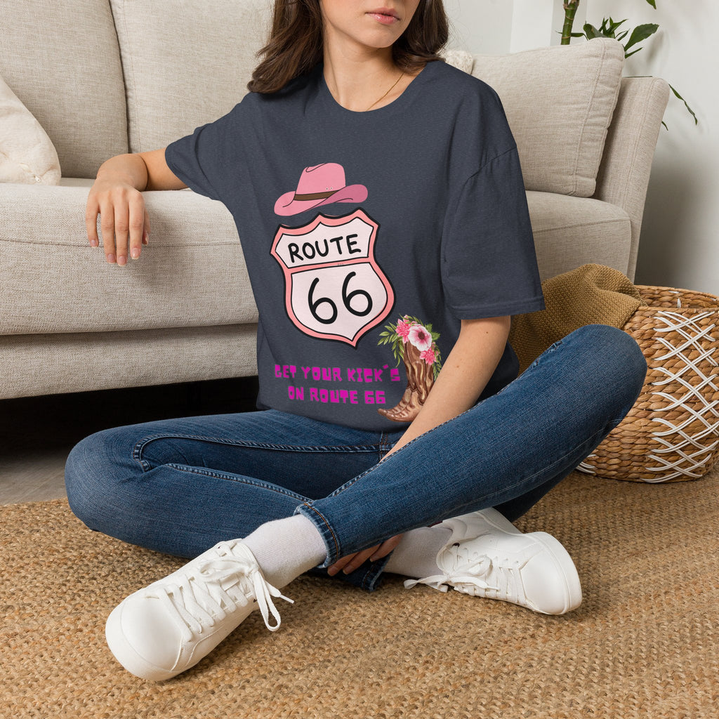 Route 66 Softstyle T-Shirt, Get Your Kick's On, Men Women, Unisex Tee Gift, Travel Highway Shirt