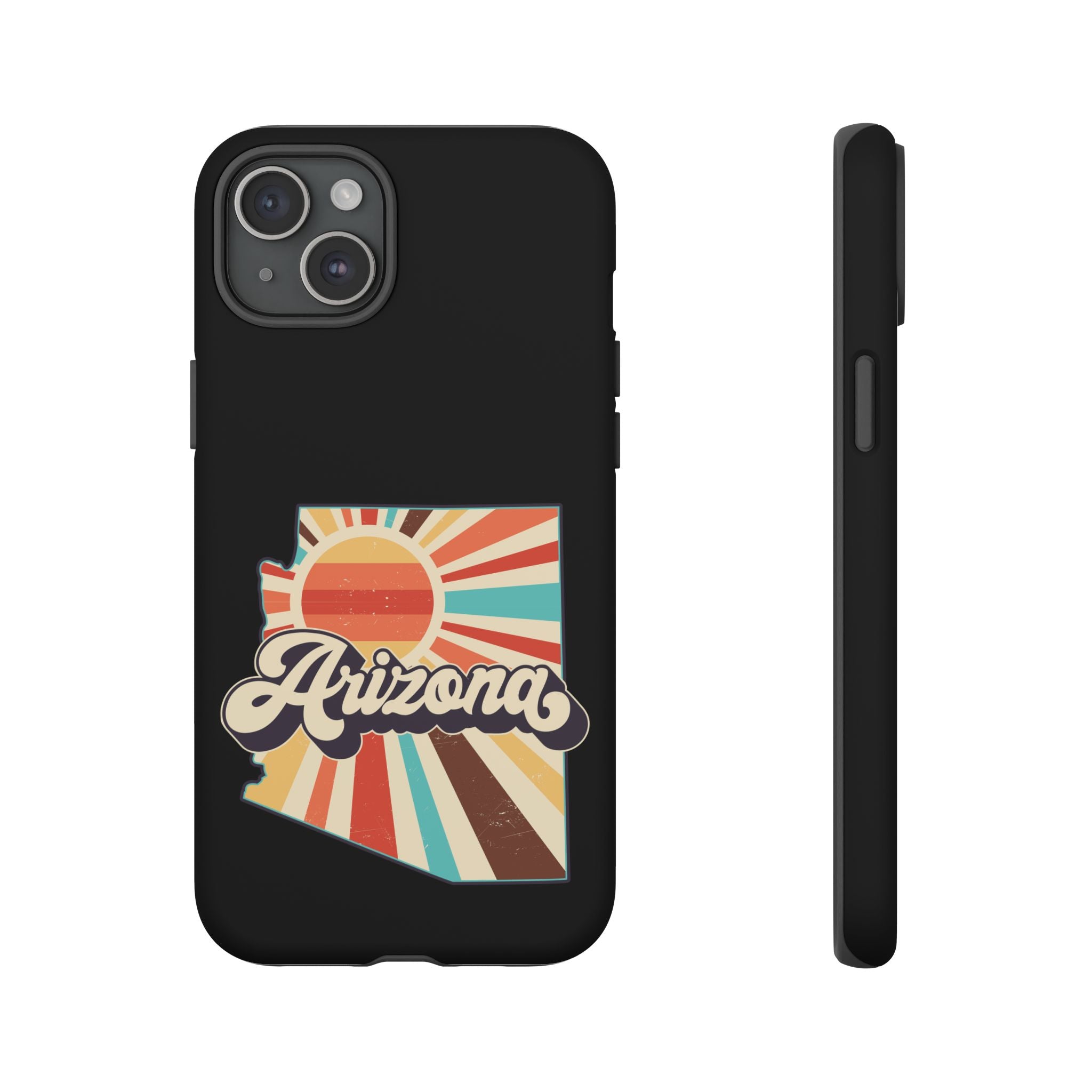 Arizona State Outline Retro Sunset Phone Case | AZ Tough Case