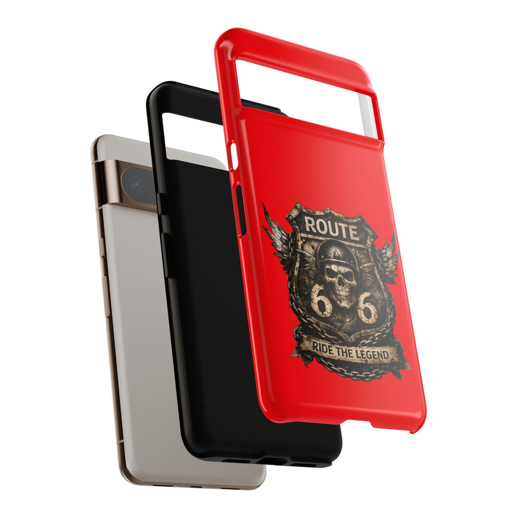 Route 66 Skull Helmet phone case | Motorcycle emblem, Ride the Legend