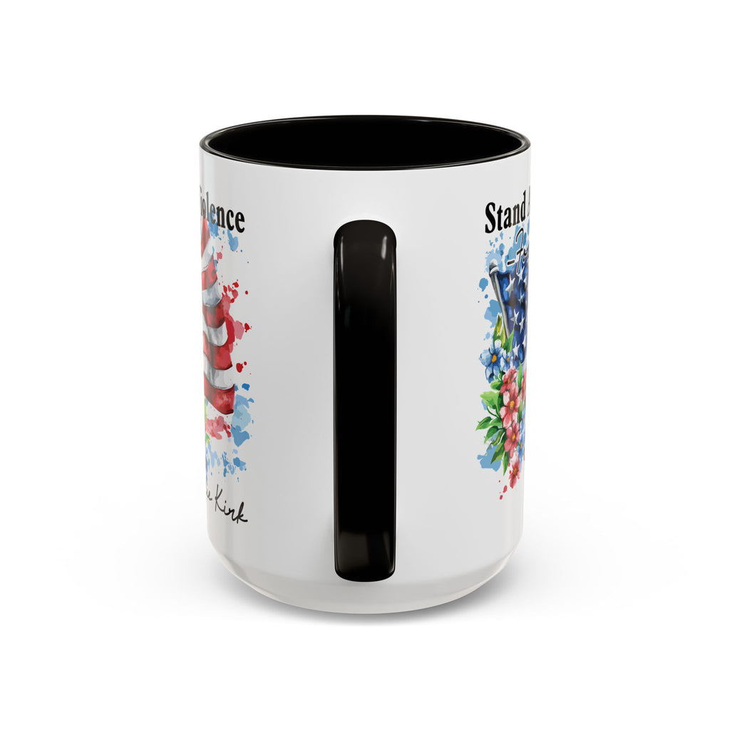 Charlie Kirk Patriotic Coffee Mugs for Inspiration, Stand Against Violence, Colorful Mugs, Gift for Activists, Tea Lovers, 4th of July