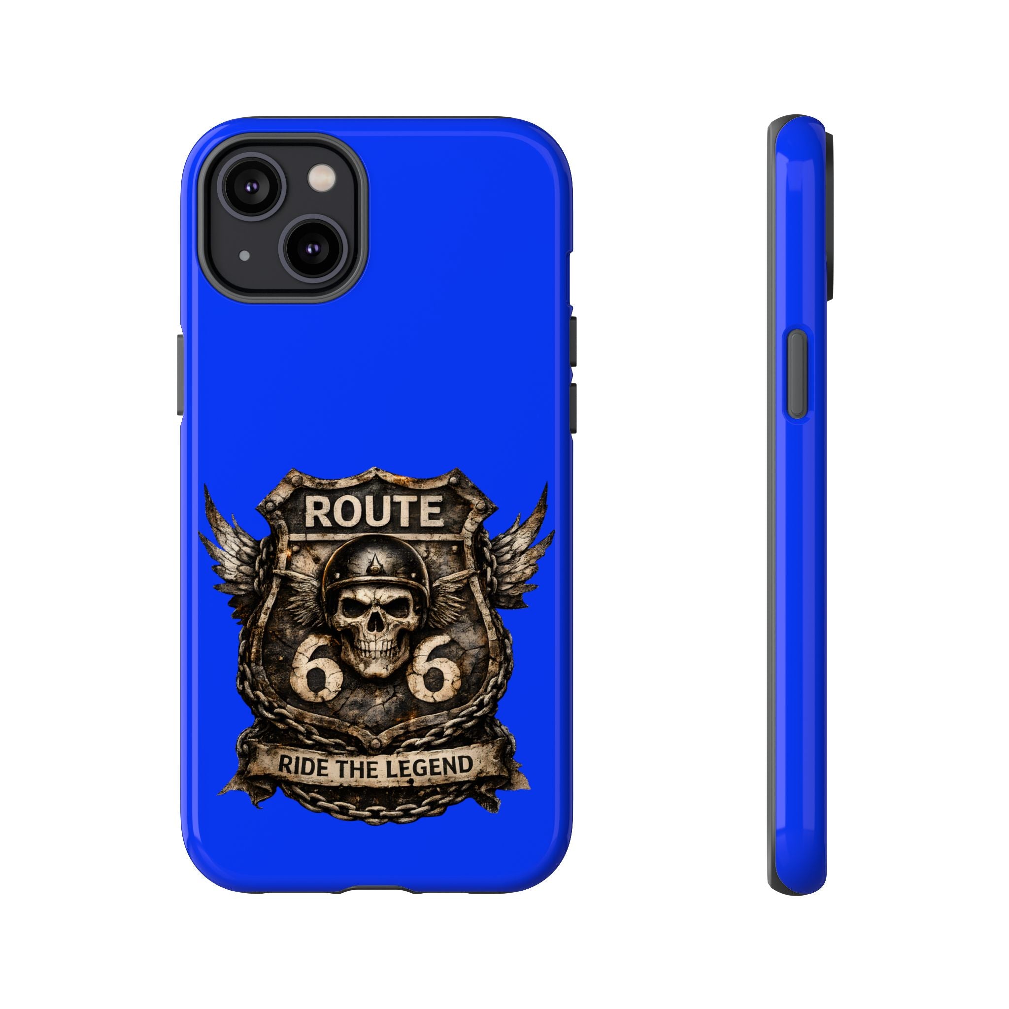 Route 66 Skull Helmet phone case | Motorcycle emblem, Ride the Legend