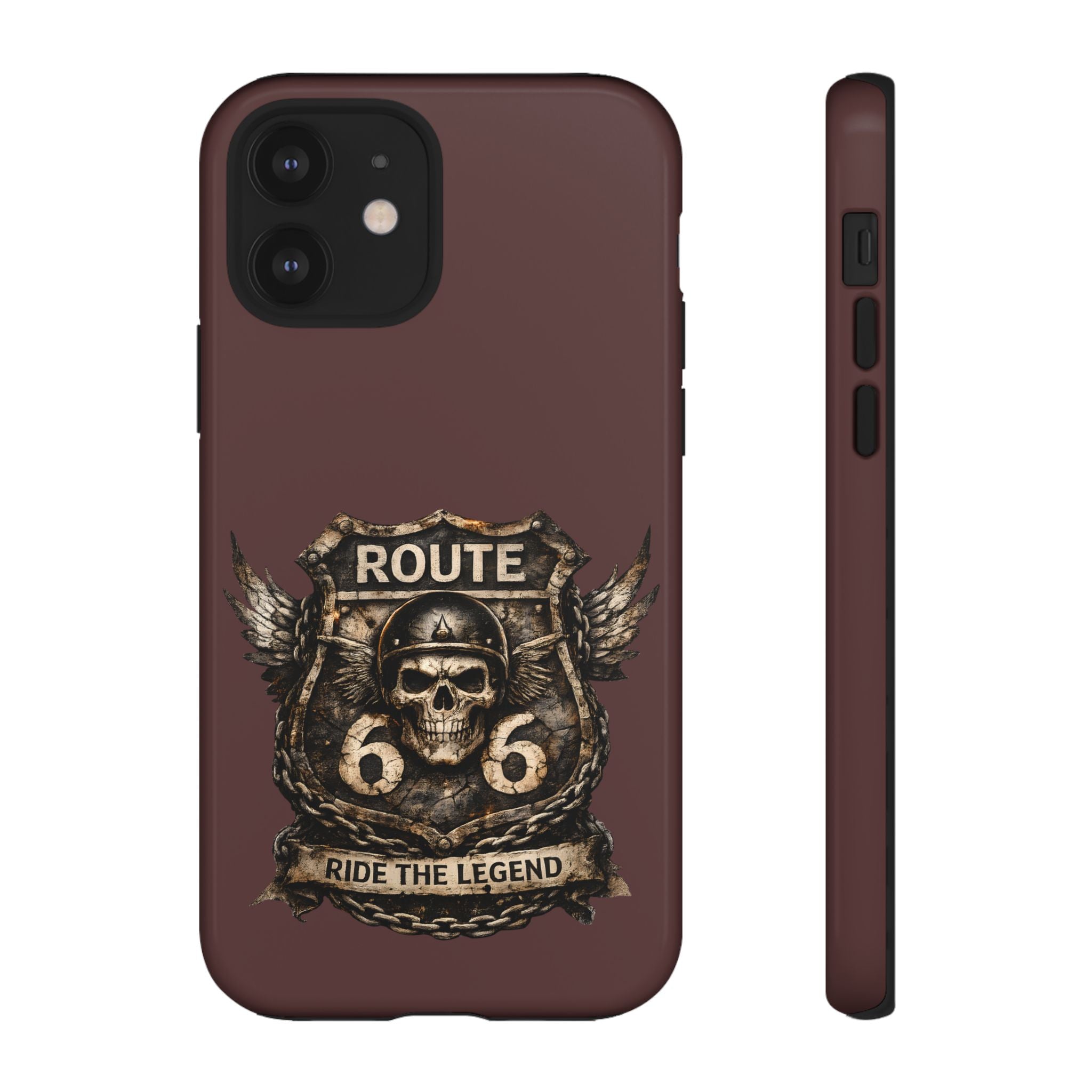 Route 66 Skull Helmet phone case | Motorcycle emblem, Ride the Legend