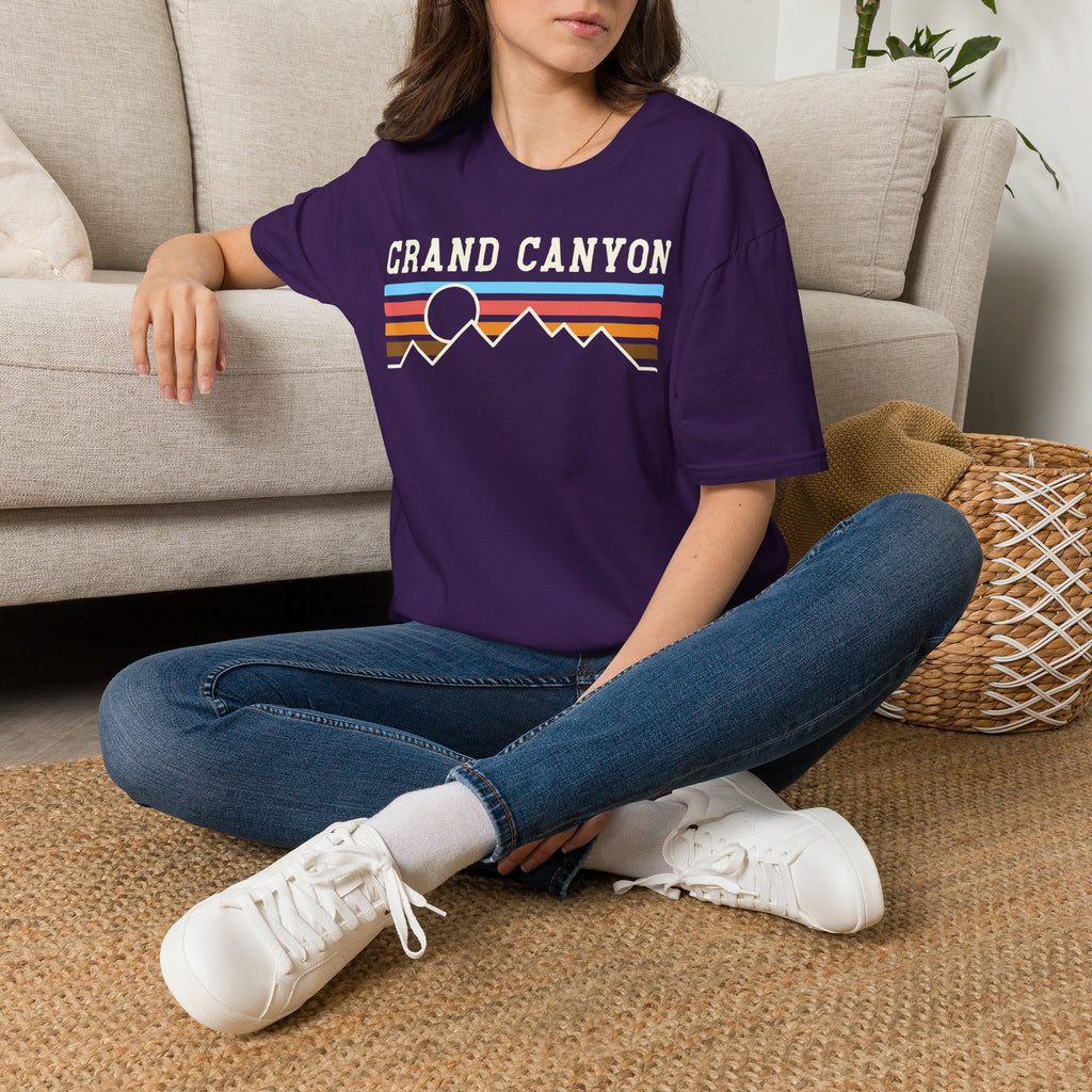 Grand Canyon Retro Sunset T-Shirt | Printed Front and Back National Park Landscape