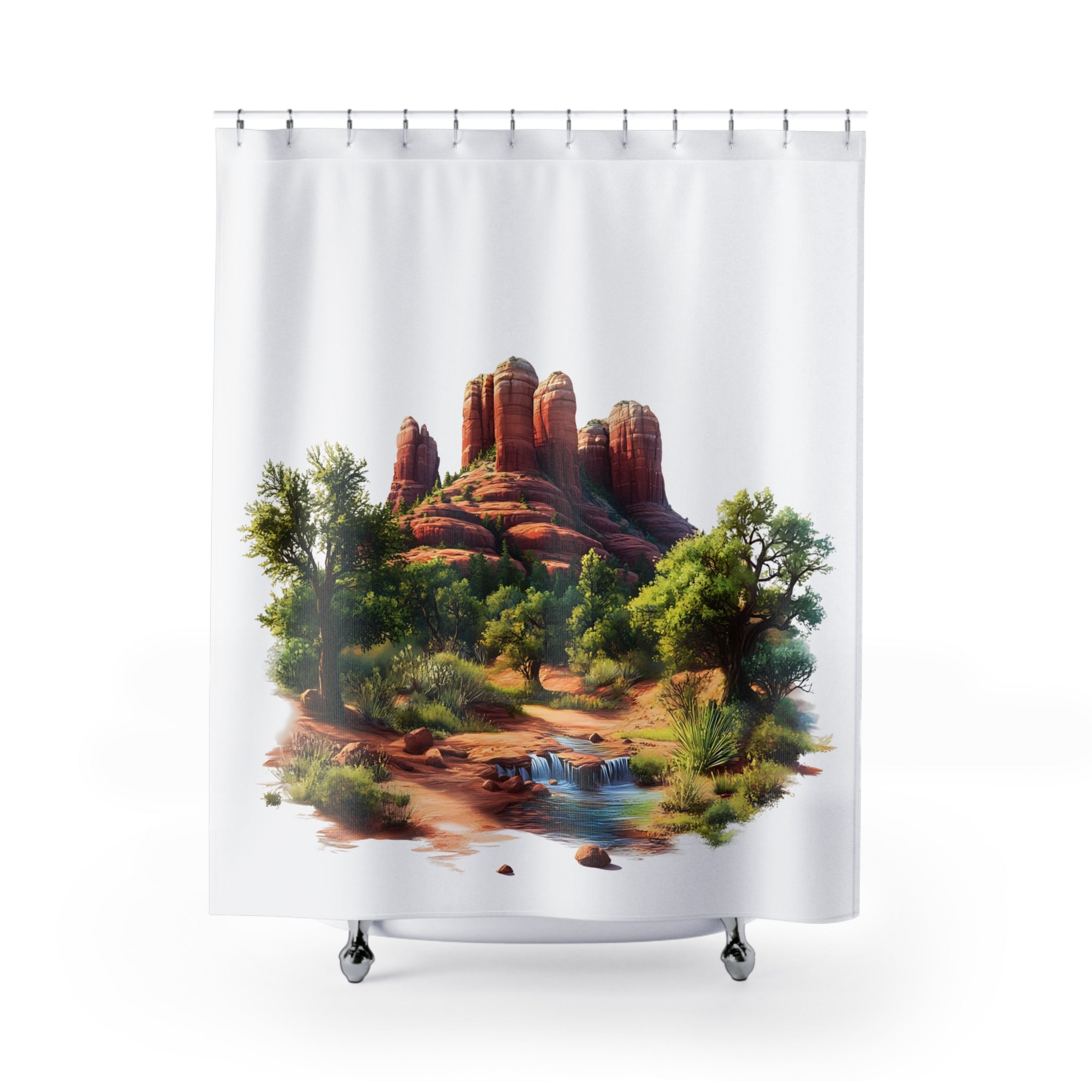 Arizona Nature-Inspired Shower Curtain, Rustic Home Decor, Bohemian Bathroom Accessory, Gift for Nature Lovers, Landscape Design