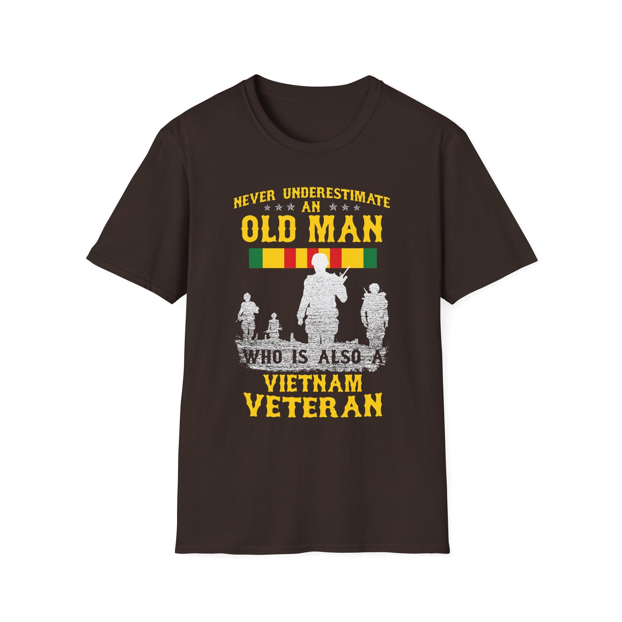 Never Underestimate an Old Man Who Is Also Vietnam Veteran T-Shirt | Military Tribute
