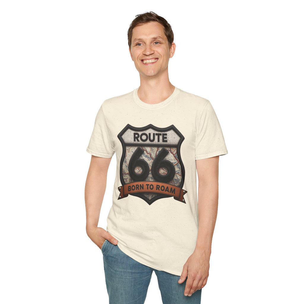 Route 66 Born to Roam T-Shirt | Vintage Highway Shield Tee
