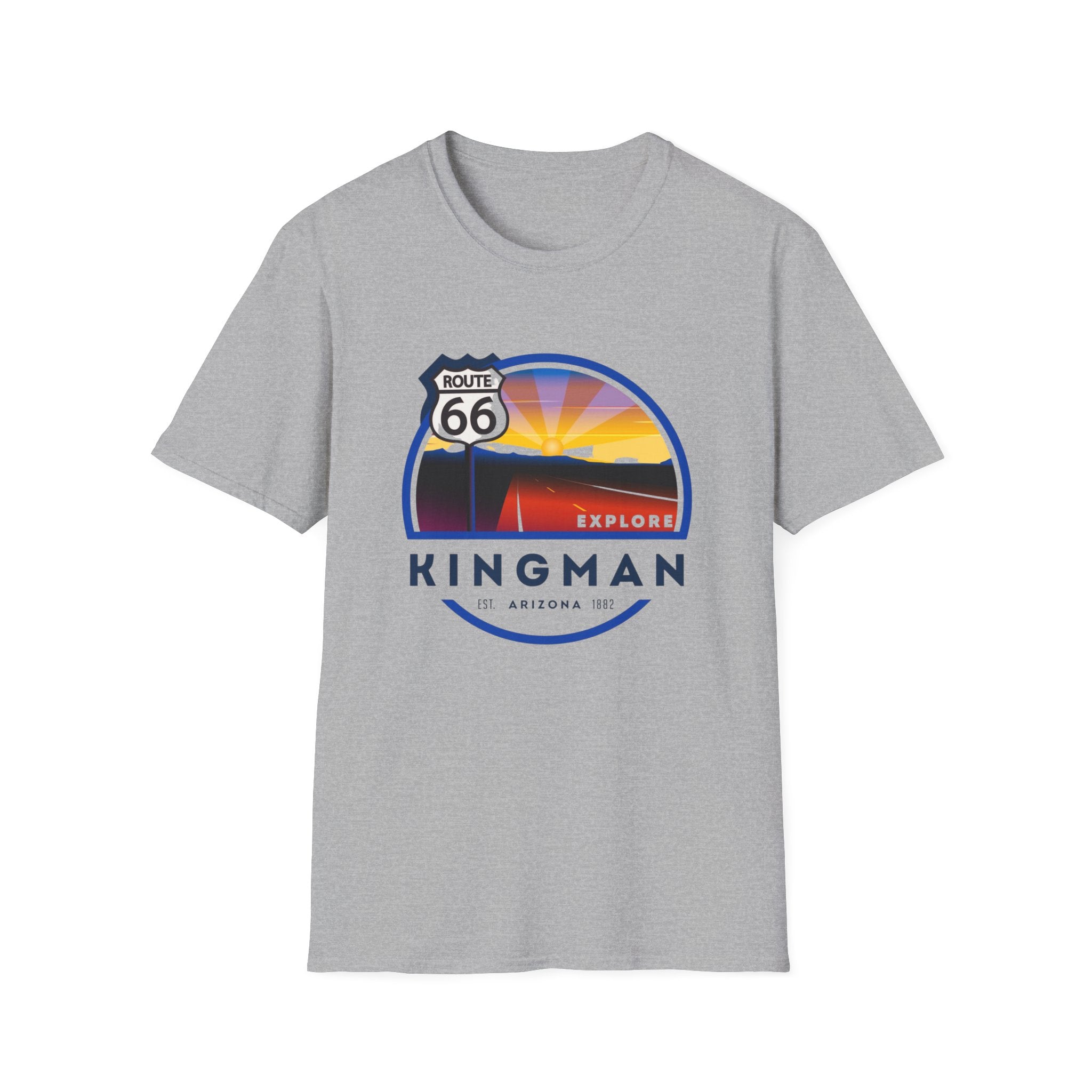Route 66 City of Kingman Arizona Softstyle T-Shirt, Men Women Unisex Tee, Travel Souvenir Shirt, Vintage Road Trip Graphic Top, Retro