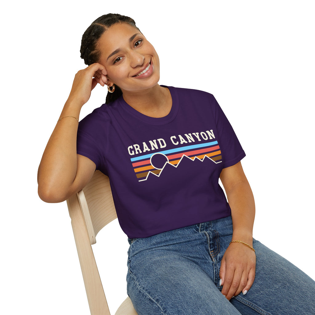 Grand Canyon Retro Sunset T-Shirt | Printed Front and Back National Park Landscape