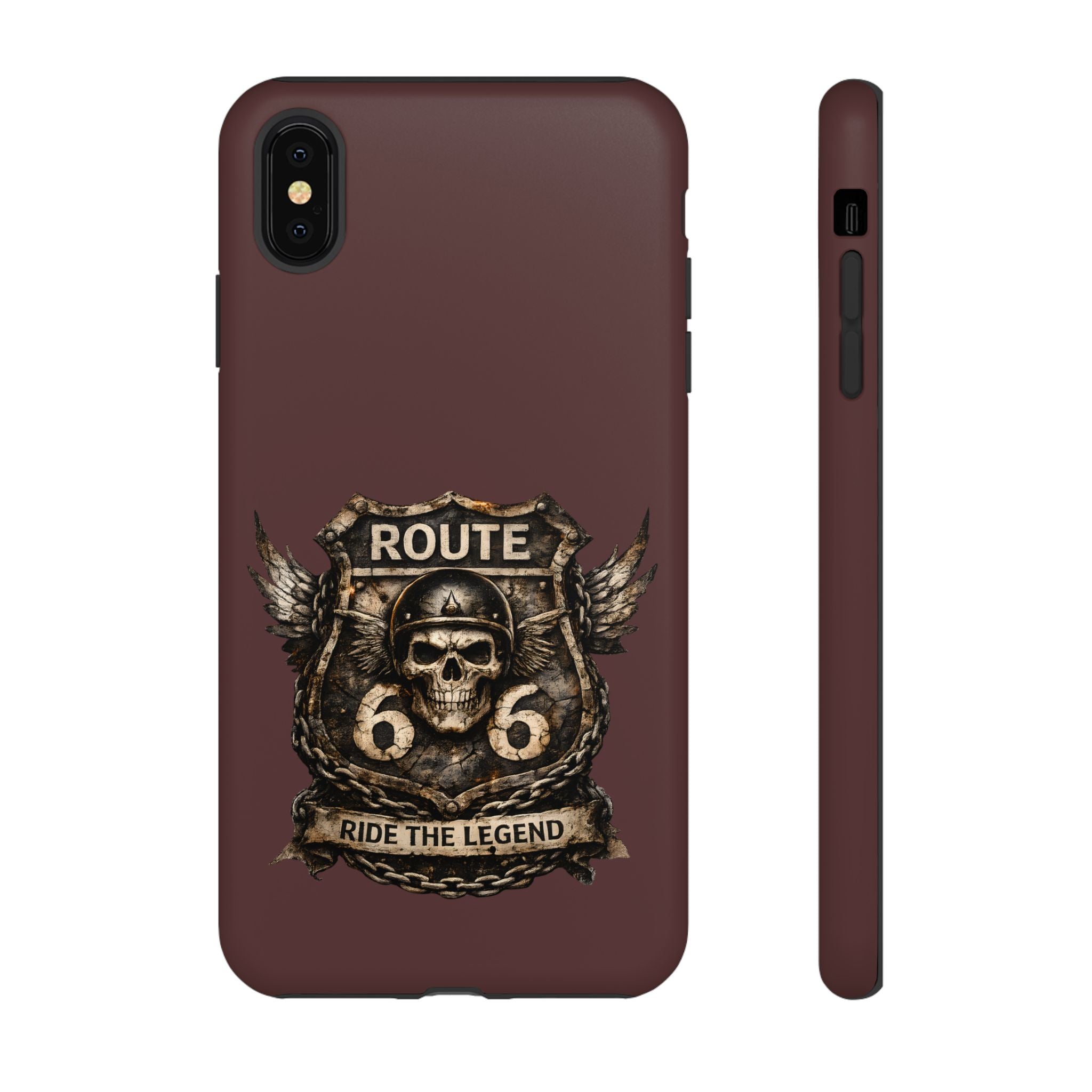 Route 66 Skull Helmet phone case | Motorcycle emblem, Ride the Legend
