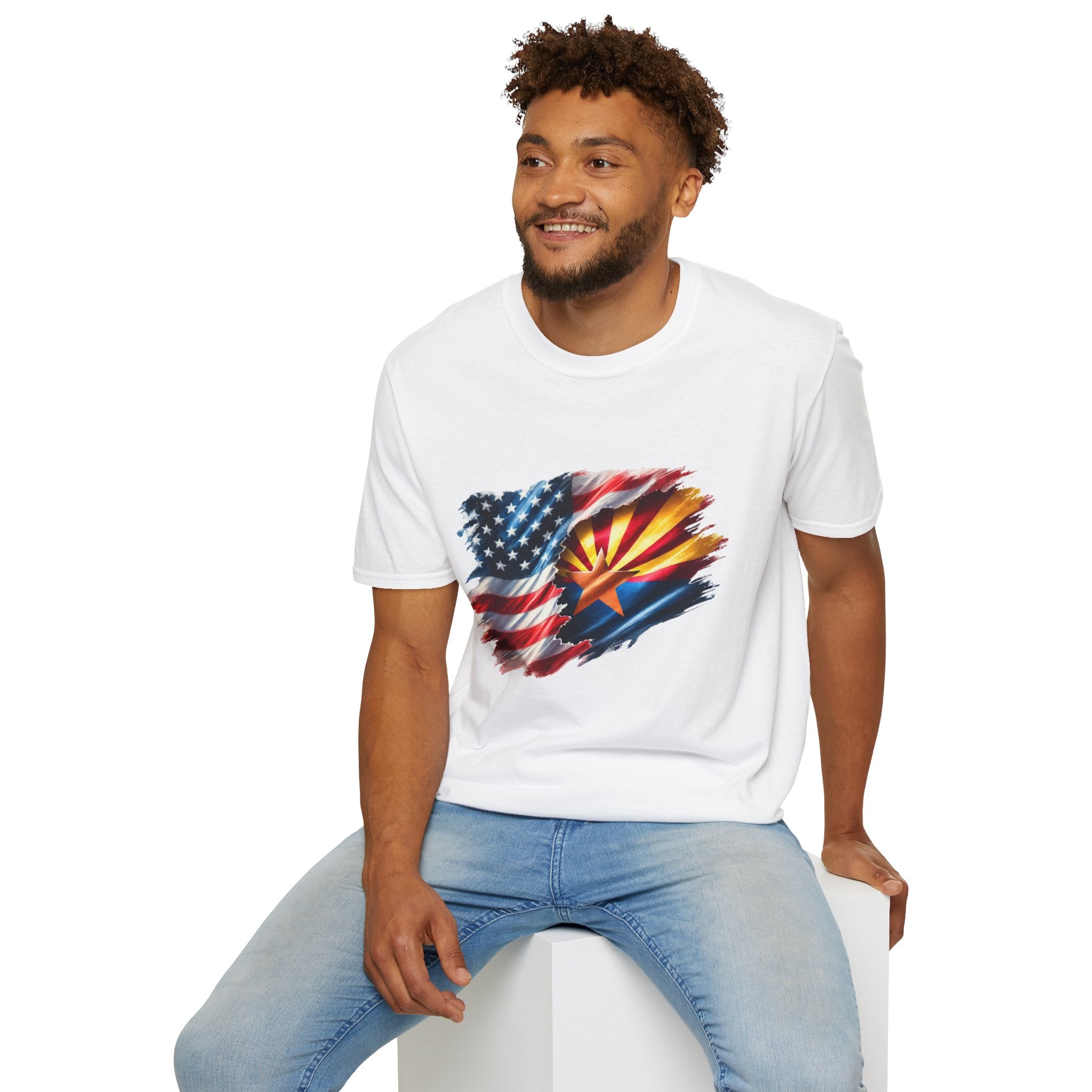 Arizona Flag with American Flag T-Shirt | Patriotic State Pride Tee