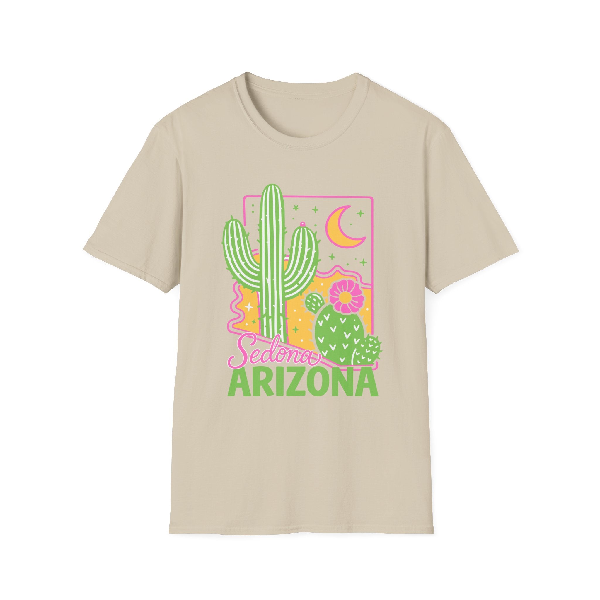 Sedona Arizona Cactus Graphic T-Shirt | Desert Floral Tee