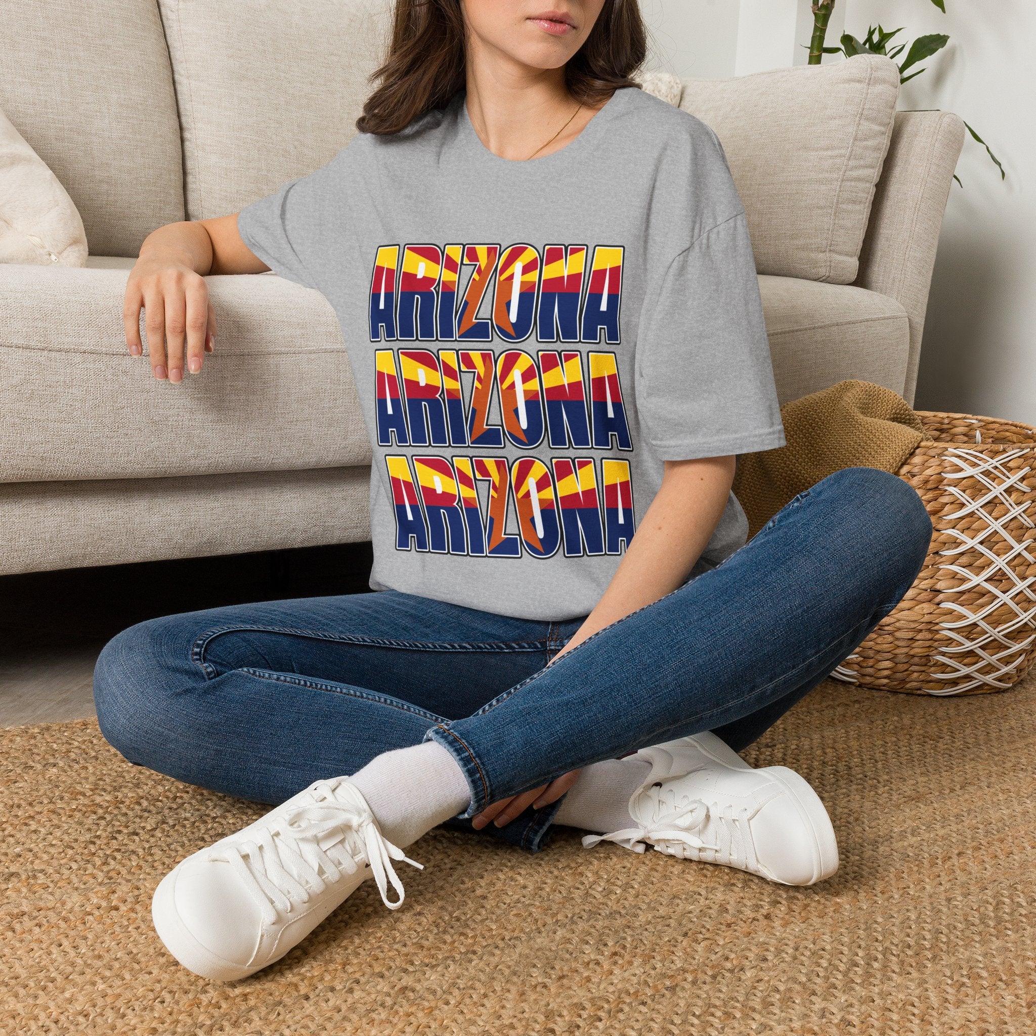 Arizona Retro Logo T‑Shirt — Vintage Sunset State Pride Tee